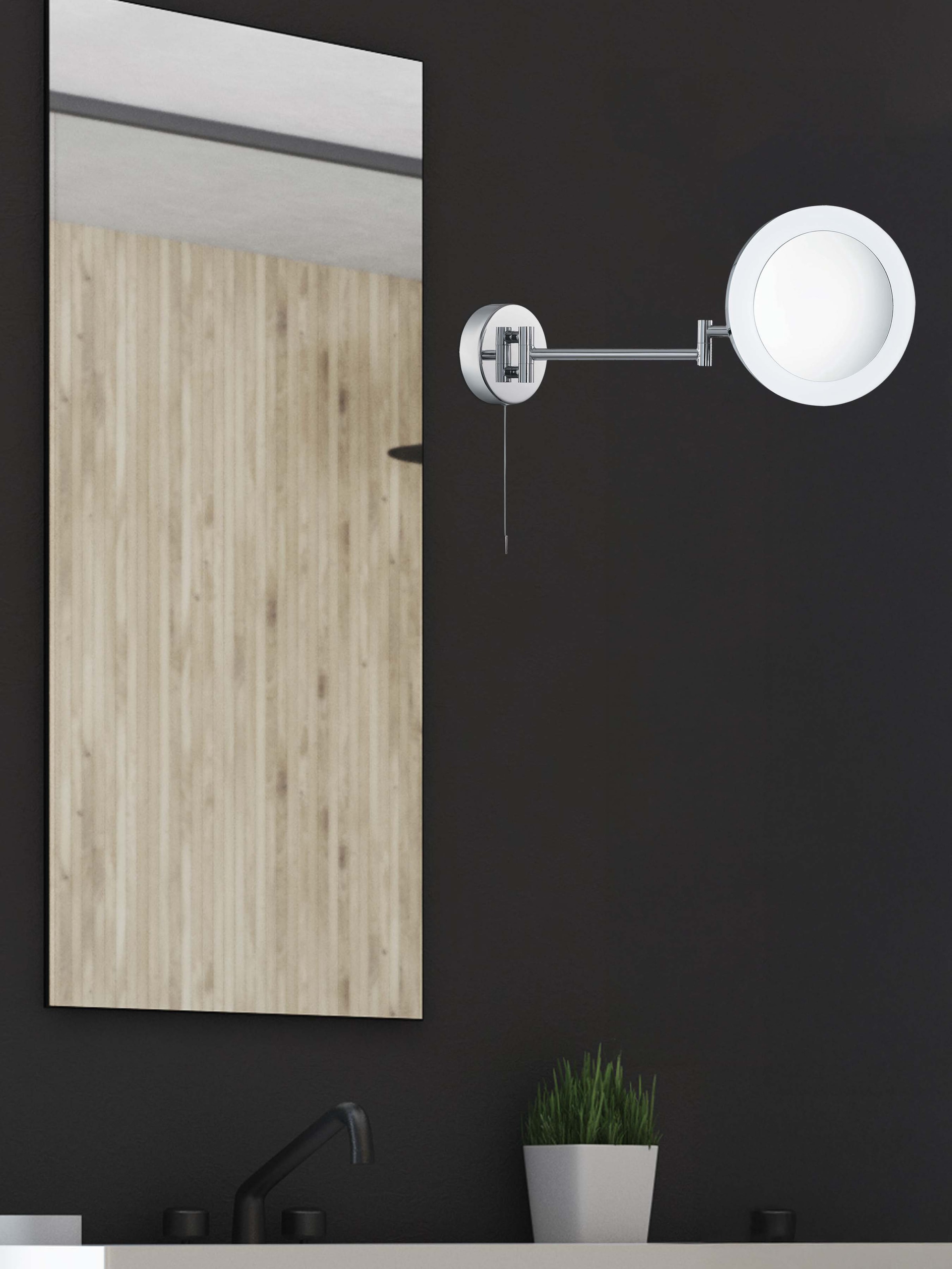 Searchlight Spiegelleuchte »Magnifying-Badezimmerspiegel - Chrommetall & Spiegel« LED-Modul 1 Stk.