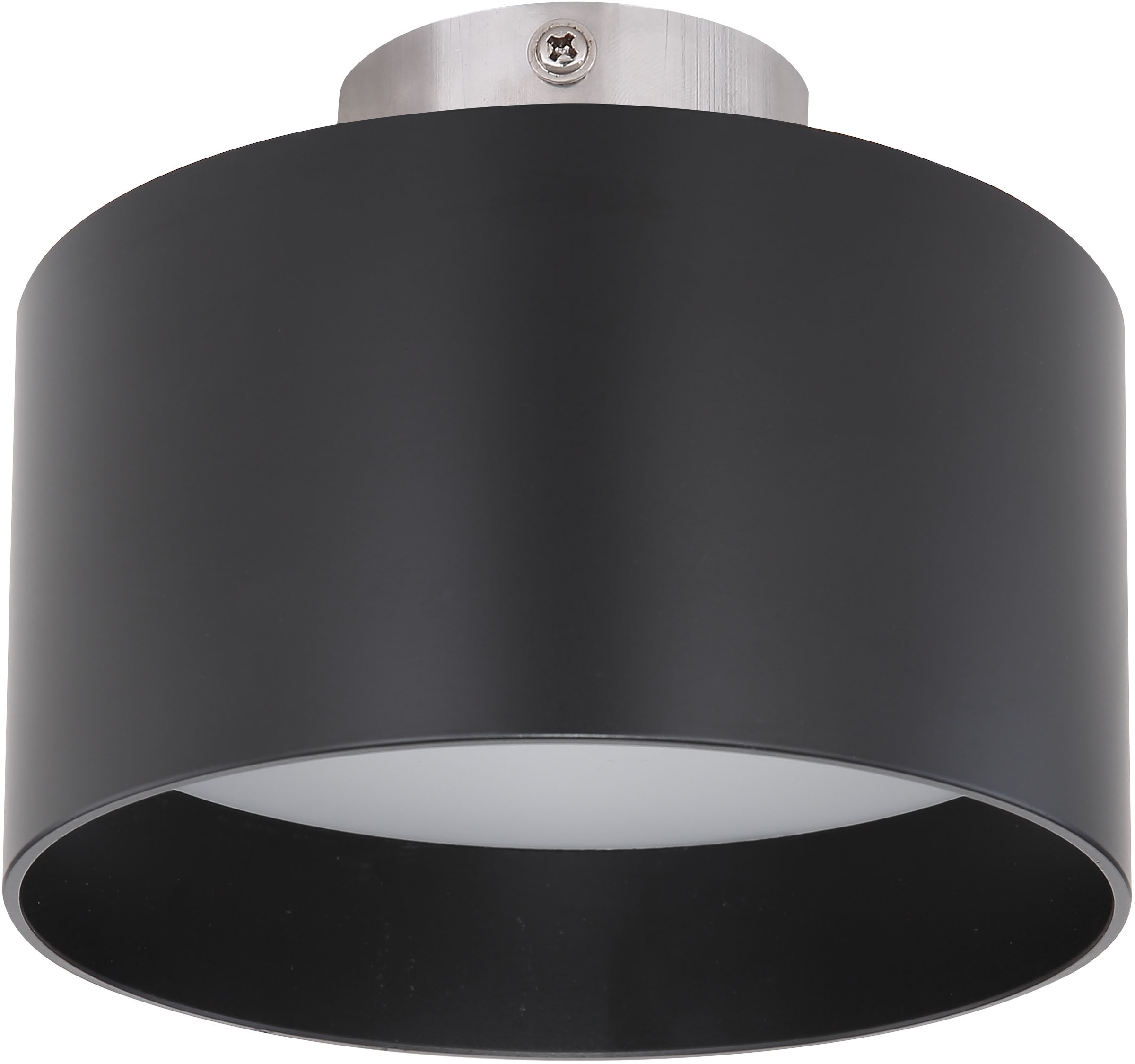 GLOBO LIGHTING LED Deckenleuchte »JENNY«, Leuchtmittel LED-Modul | LED fest integriert, Deckenlampe / Schlafzimmer / Wohnbereich / schwarz / rund / Aluminium