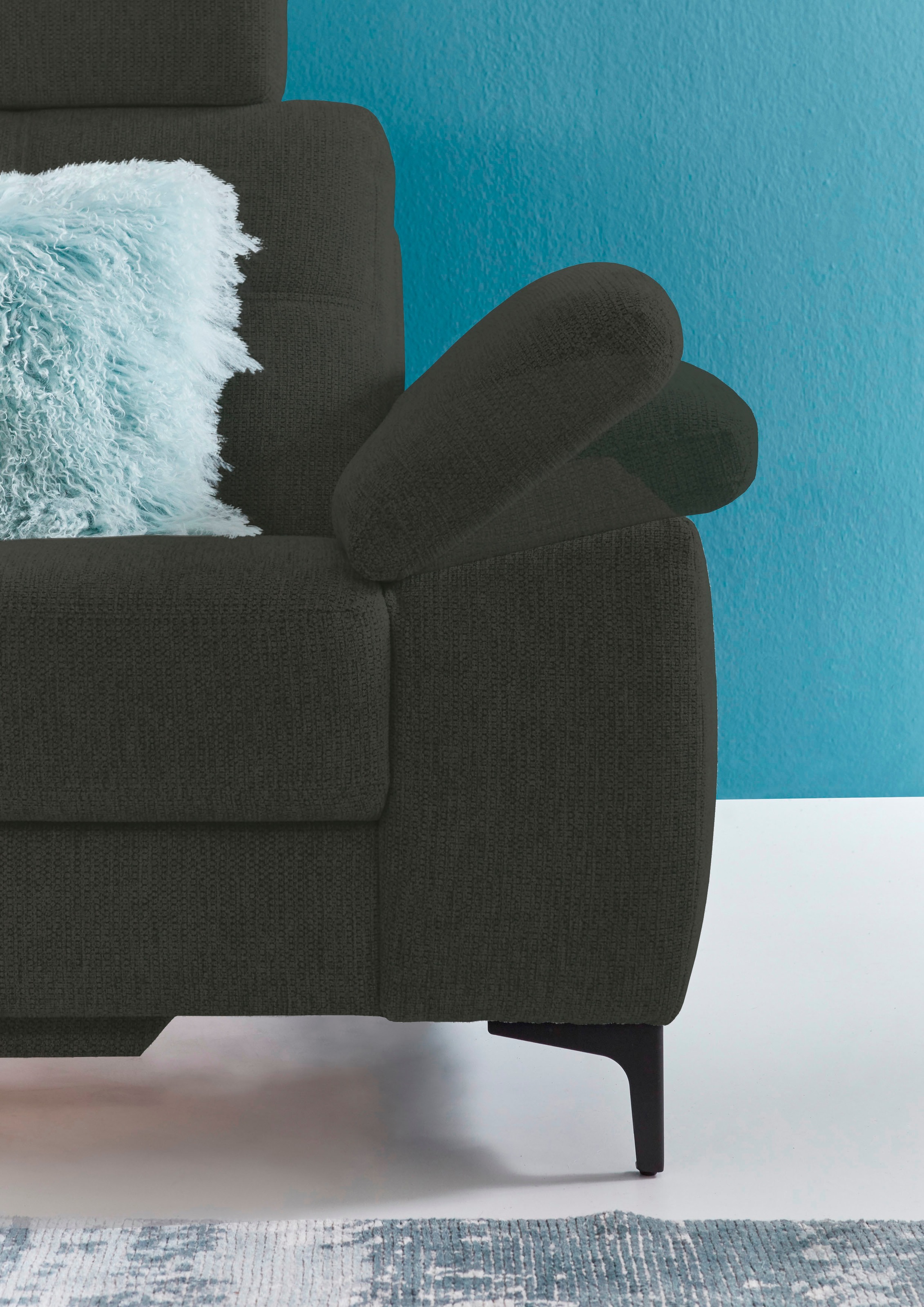 3C Carina Ecksofa »Burnaby bequem und modern, L-Form«, 2 Kopfstützen, optional mit Schlaf- und motorischer Relaxfunktion