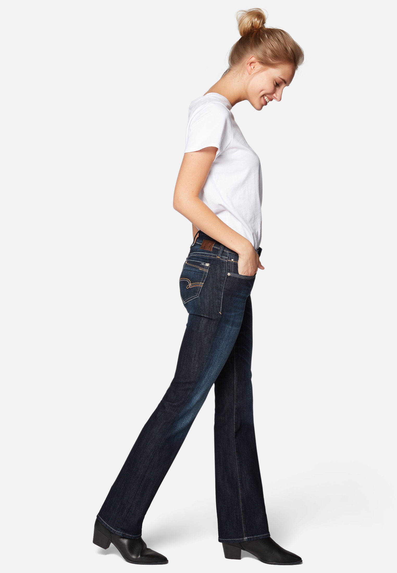 Mavi Bootcut-Jeans "BELLA MID-RISE", Slim Bootcut Jeans günstig online kaufen