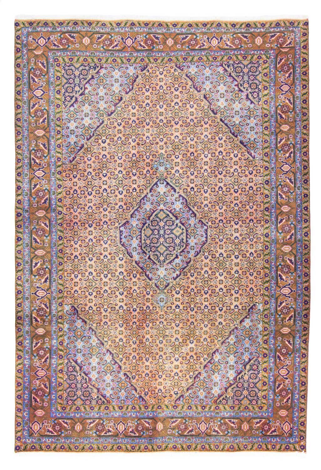 morgenland Wollteppich »Ardebil Medaillon Marrone chiaro 289 x 199 cm«, rechteckig, Unikat mit Zertifikat