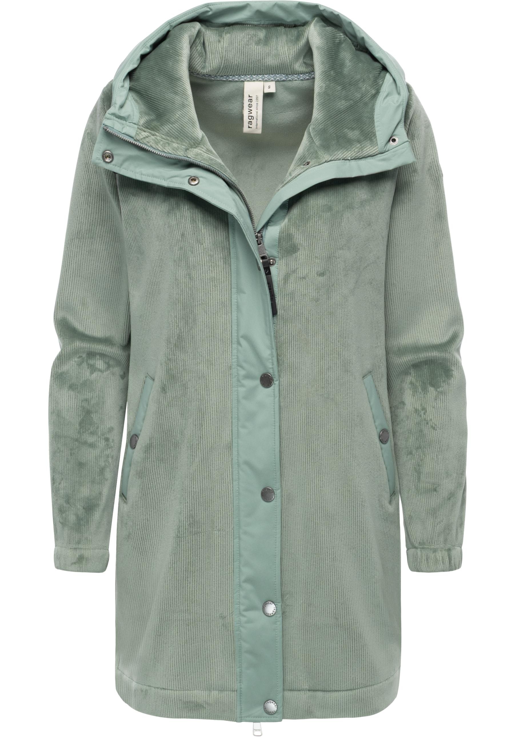 Ragwear Cousy Bonded Youmodo Women's Short Coat Grey Green XS 3