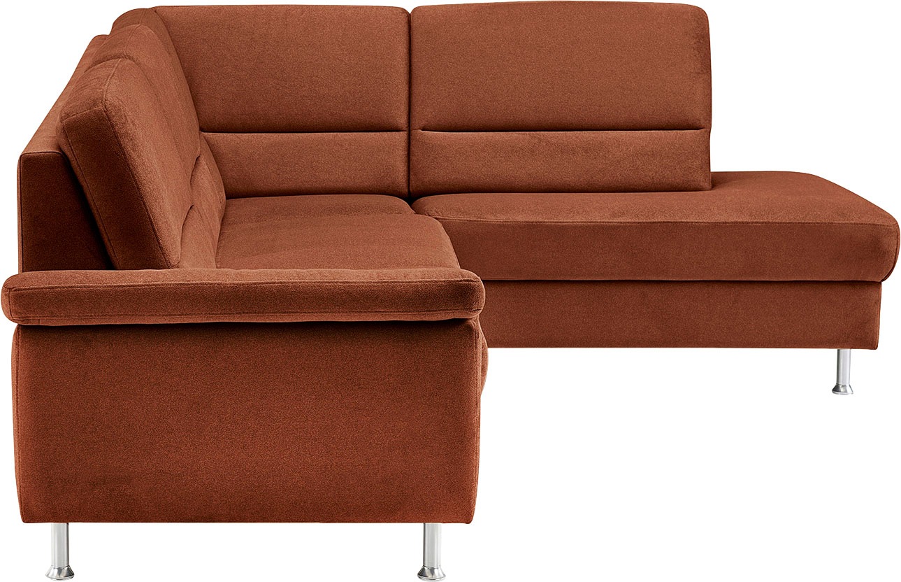 CALIZZA INTERIORS Ecksofa »Onyx L-Form«, Ottomane links oder rechts, wahlweise mit Bettfunktion, Breite 257 cm