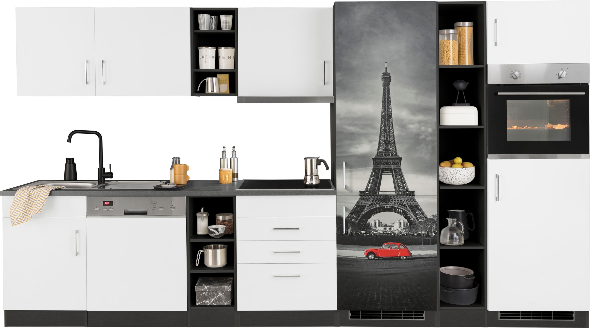 KOCHSTATION Küchenzeile "KS-Paris – Küchen mit einzigartigen Fotomotiven au günstig online kaufen