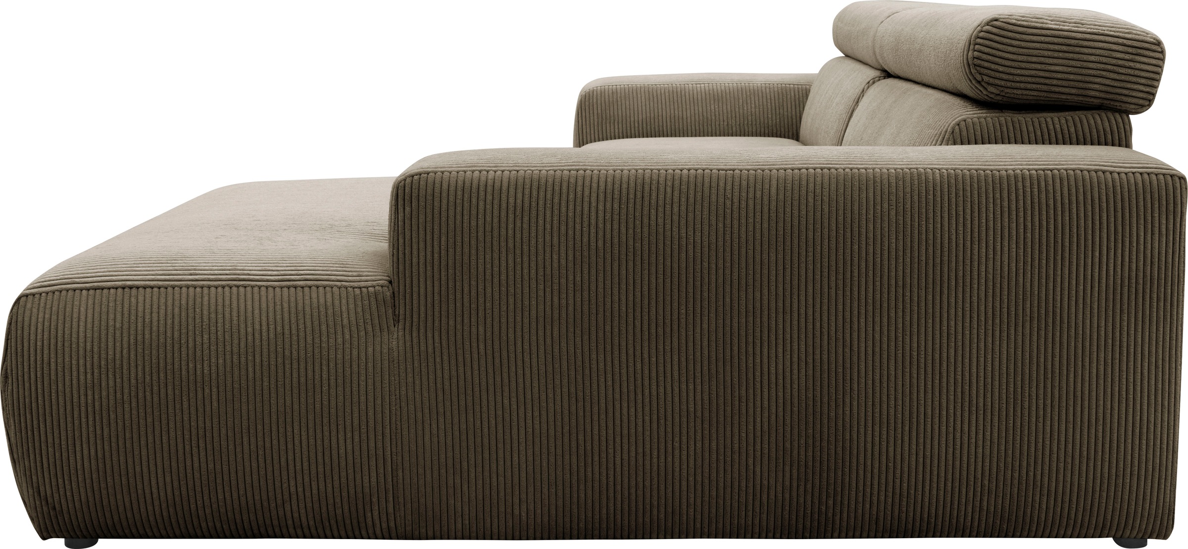 DOMO collection Ecksofa »Brandon kleine Ausführung B/T/H: 214/100/80 cm«, Mit Kopfteilverstellung, auch in Leder und Cord, L-Form