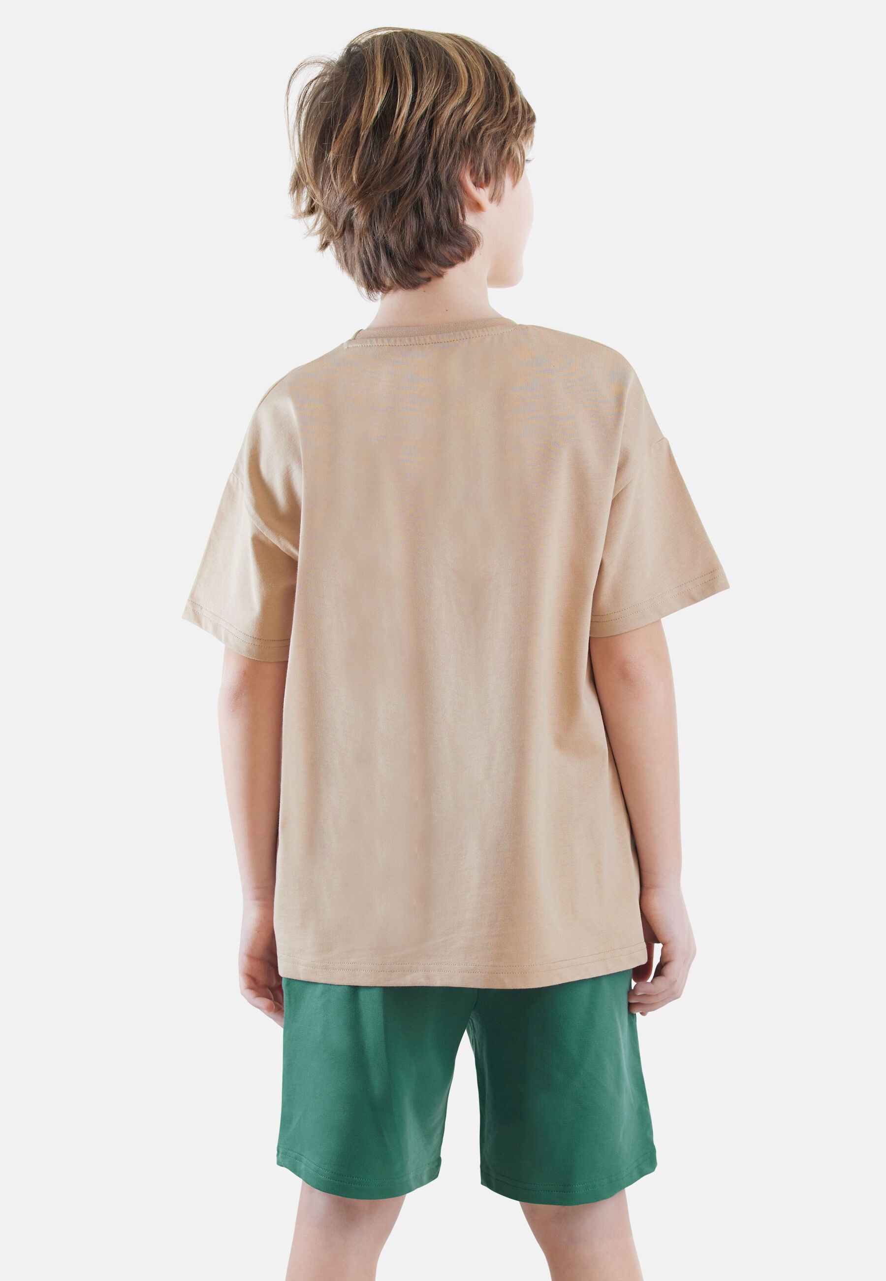 Thumbnail - Denokids Hausanzug "Summer Dino" 2 tlg. mit lustigem Dino-Aufdruck