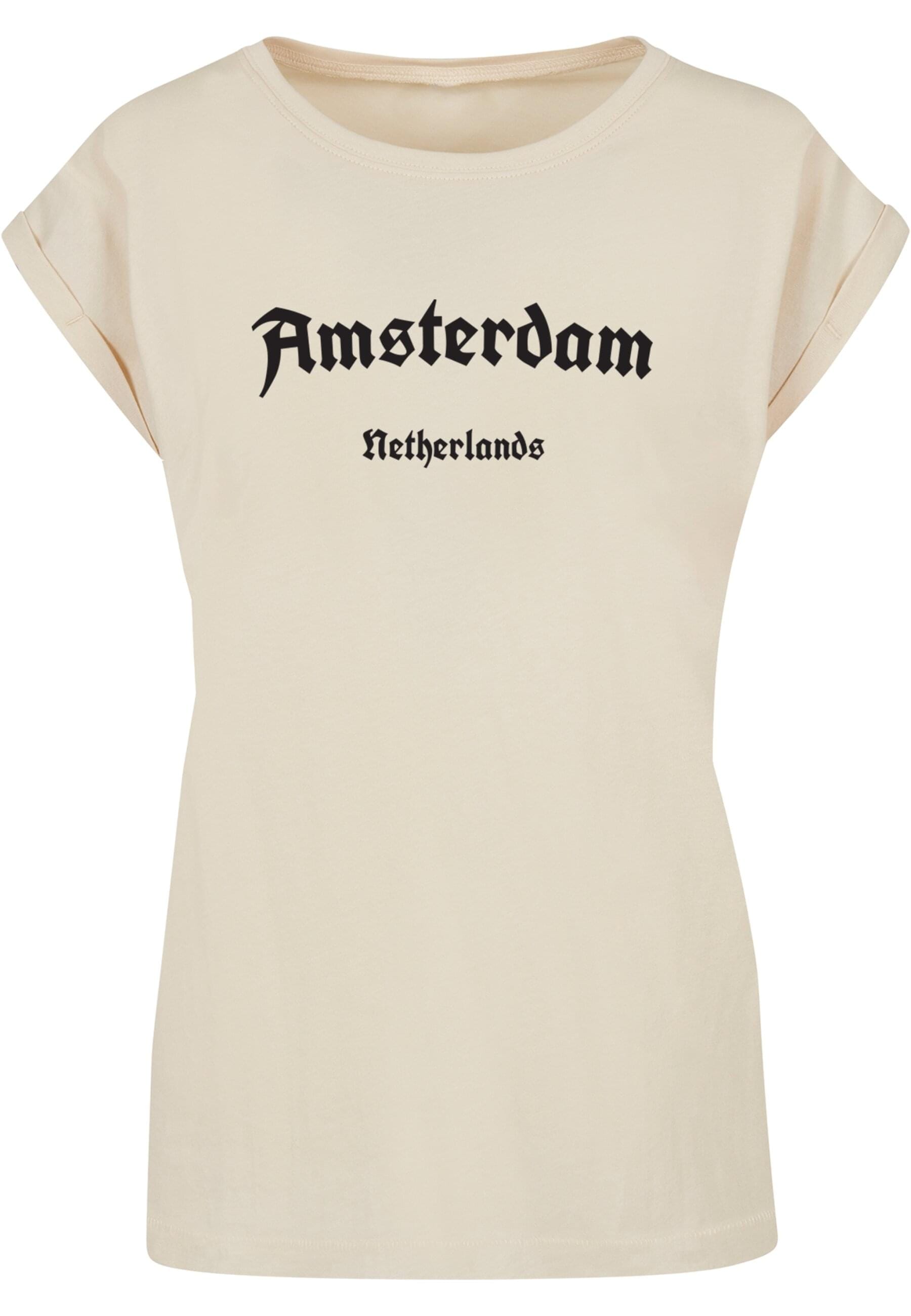 T-Shirt »Merchcode Damen Ladies Amsterdam Extended Shoulder Tee«, (1 tlg.)