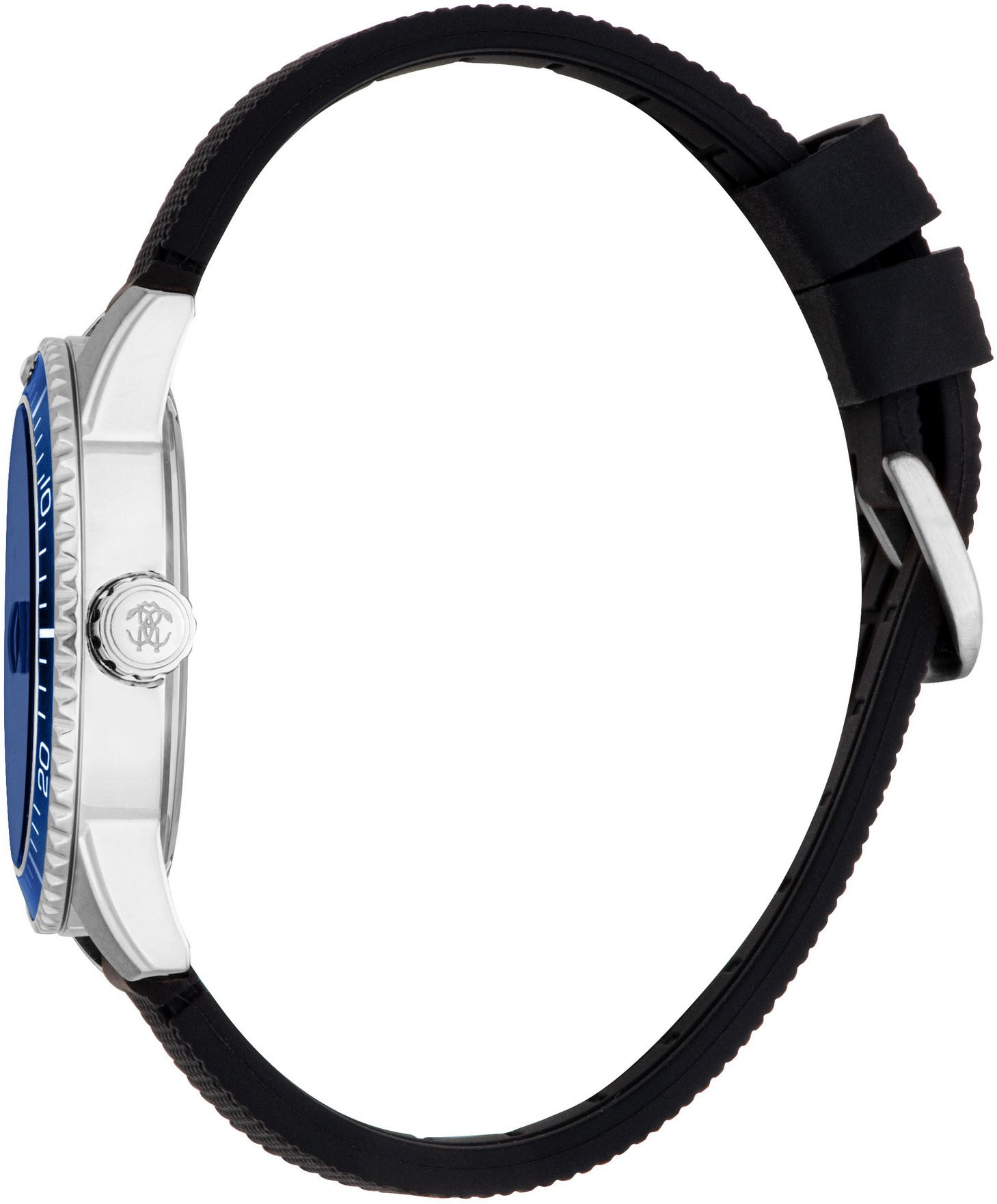 roberto cavalli Quarzuhr »Uomo Trend II«, Armbanduhr, Herrenuhr, Silikonarmband, analog, Tag