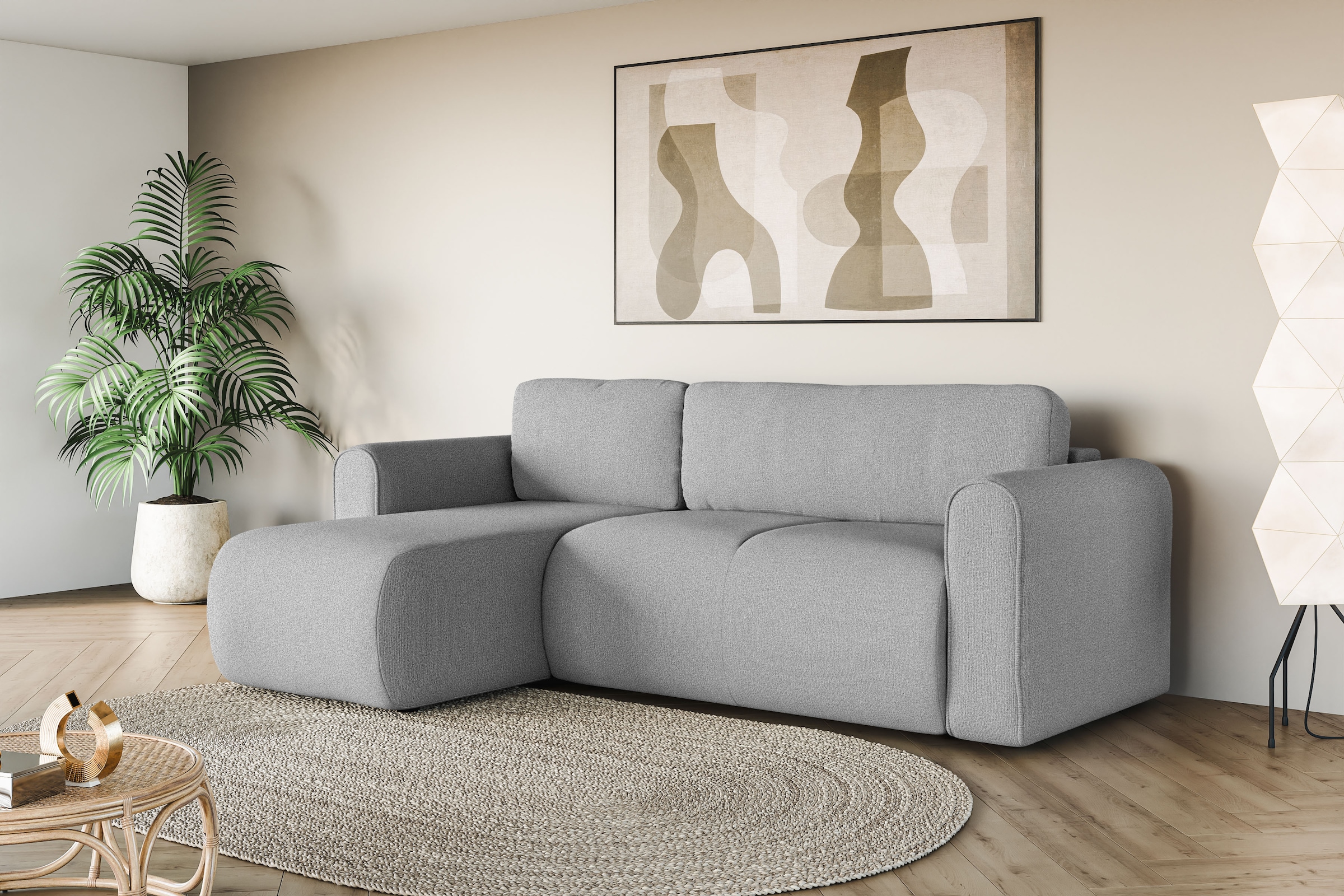 INOSIGN Ecksofa "Zacharia wahlweise Schlafsofa mit Bettkasten, B/T/H 250/16 günstig online kaufen
