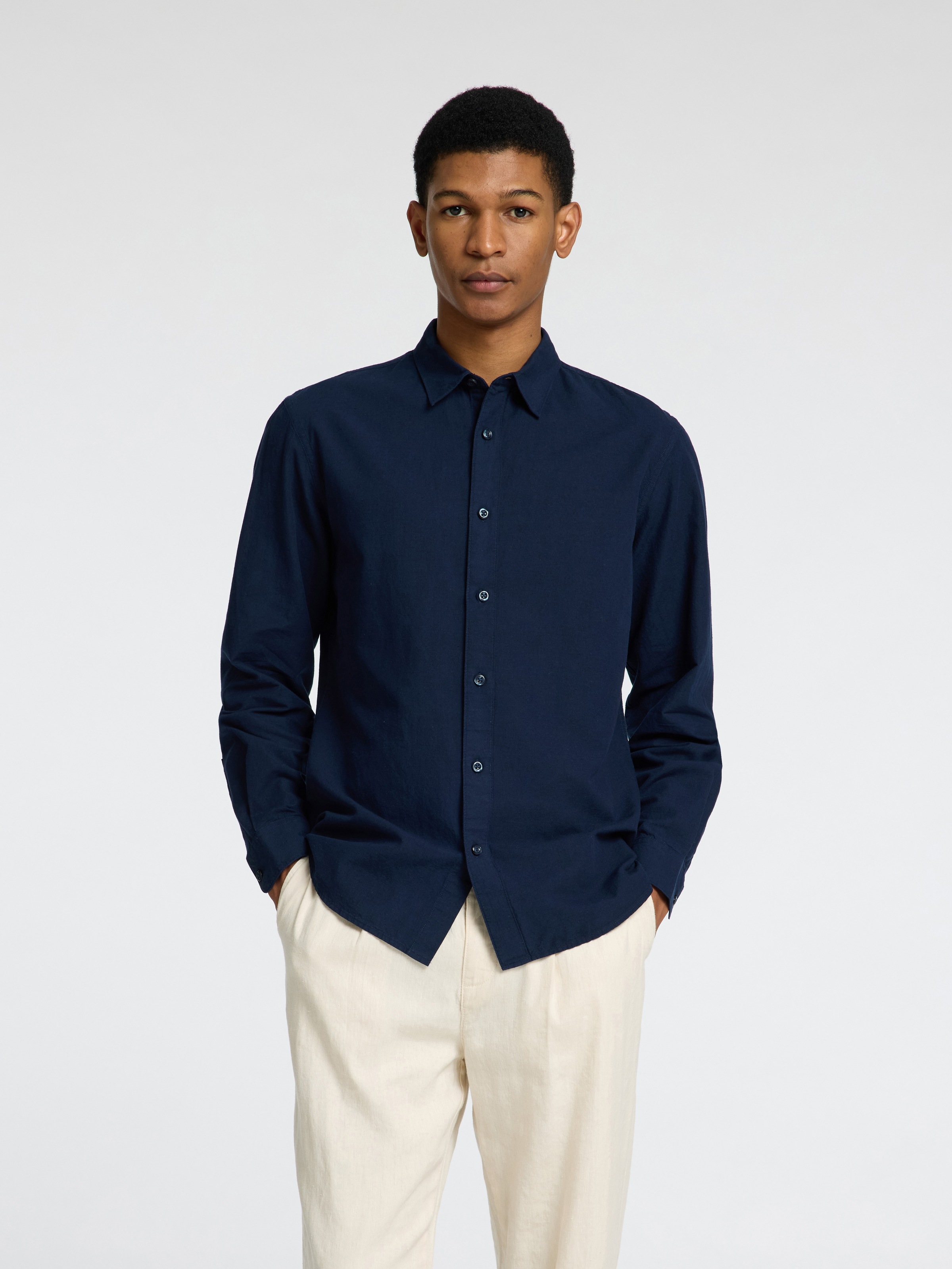 SELECTED HOMME Leinenhemd "SLHSLIMNEW-LINEN SHIRT LS NOOS", unifarben günstig online kaufen