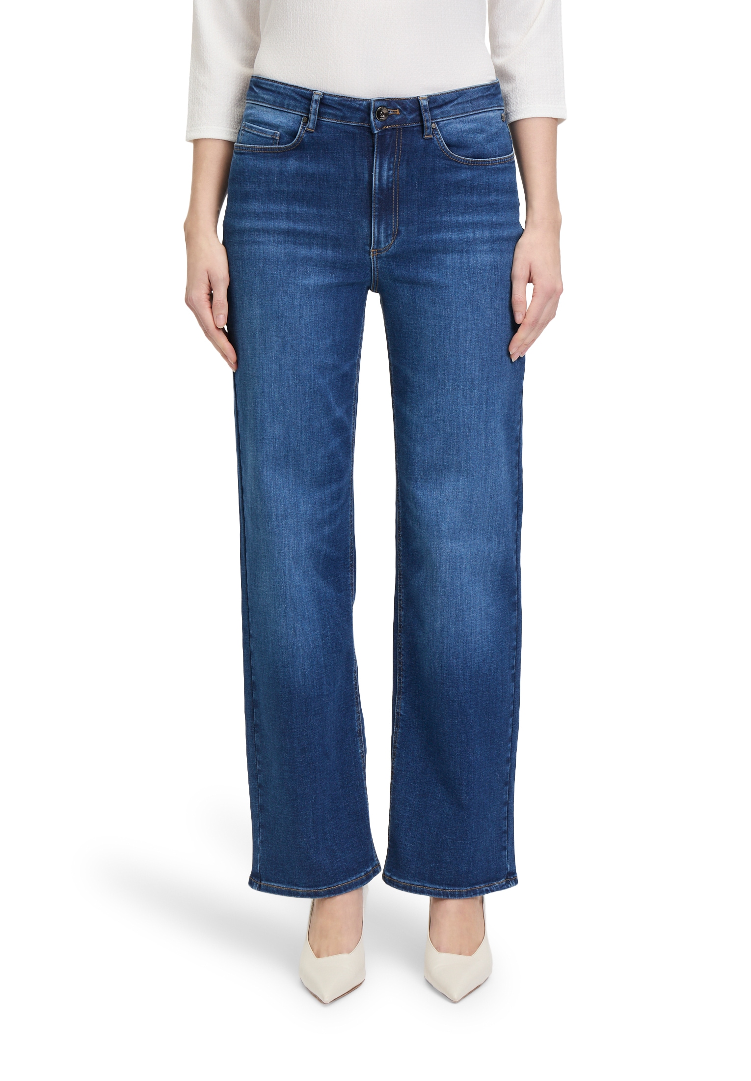 Betty&Co High-waist-Jeans »Betty & Co High Waisted-Jeans mit weitem Bein«