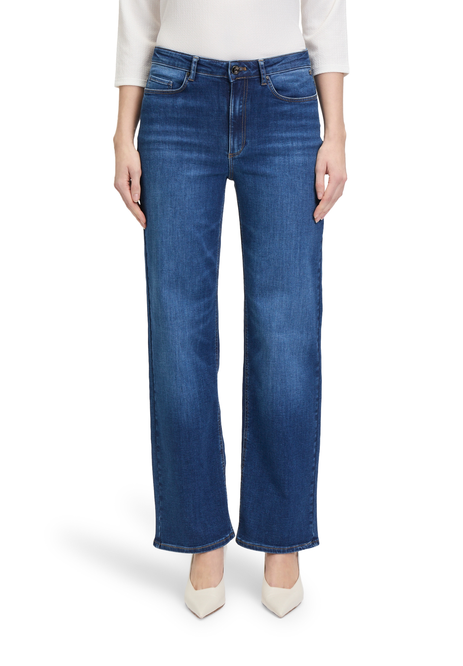 Betty&Co High-waist-Jeans "Betty & Co Damen High Waisted-Jeans mit weitem B günstig online kaufen