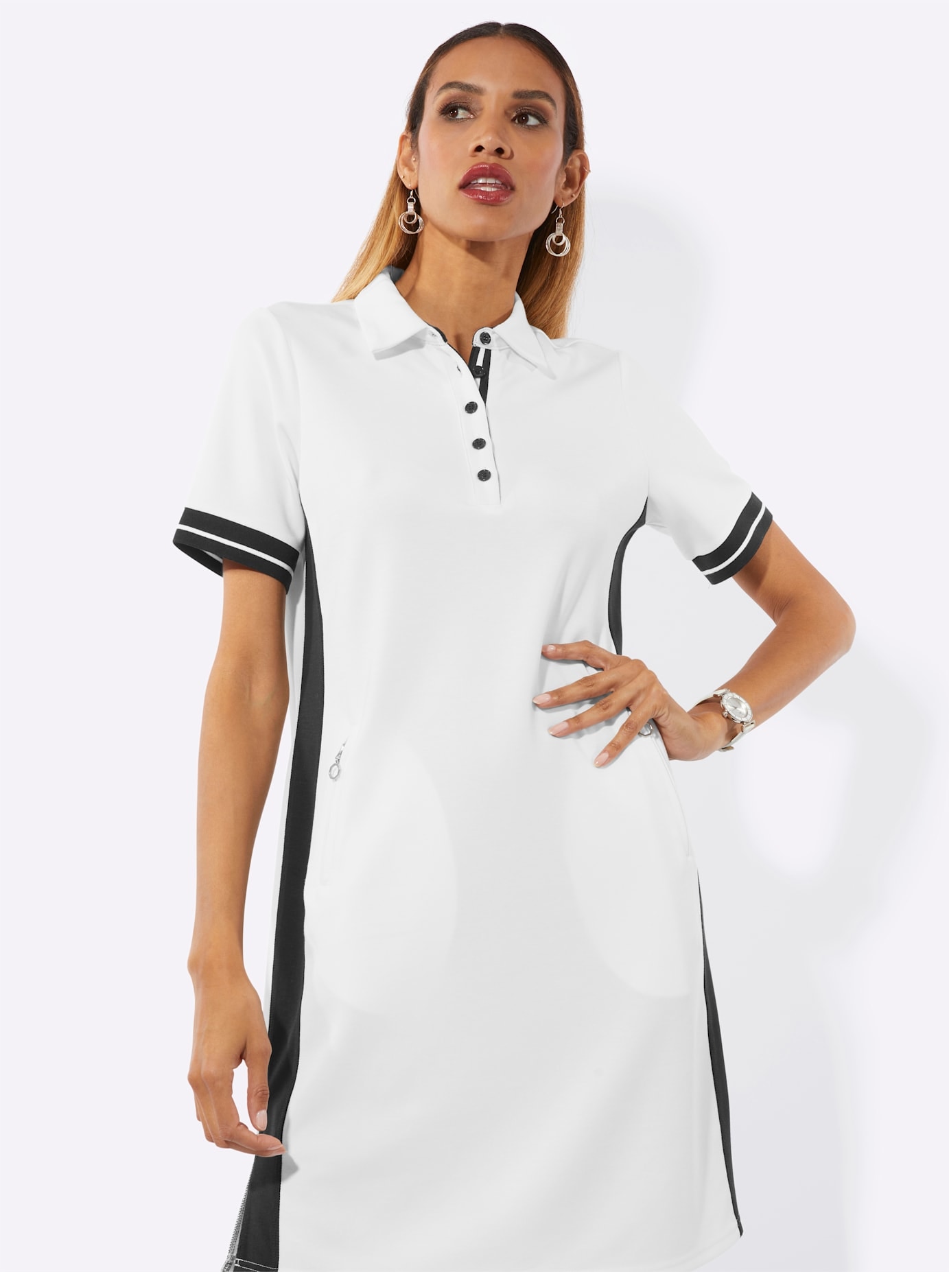 creation L Shirtkleid »Modal-Mix-Polokleid«