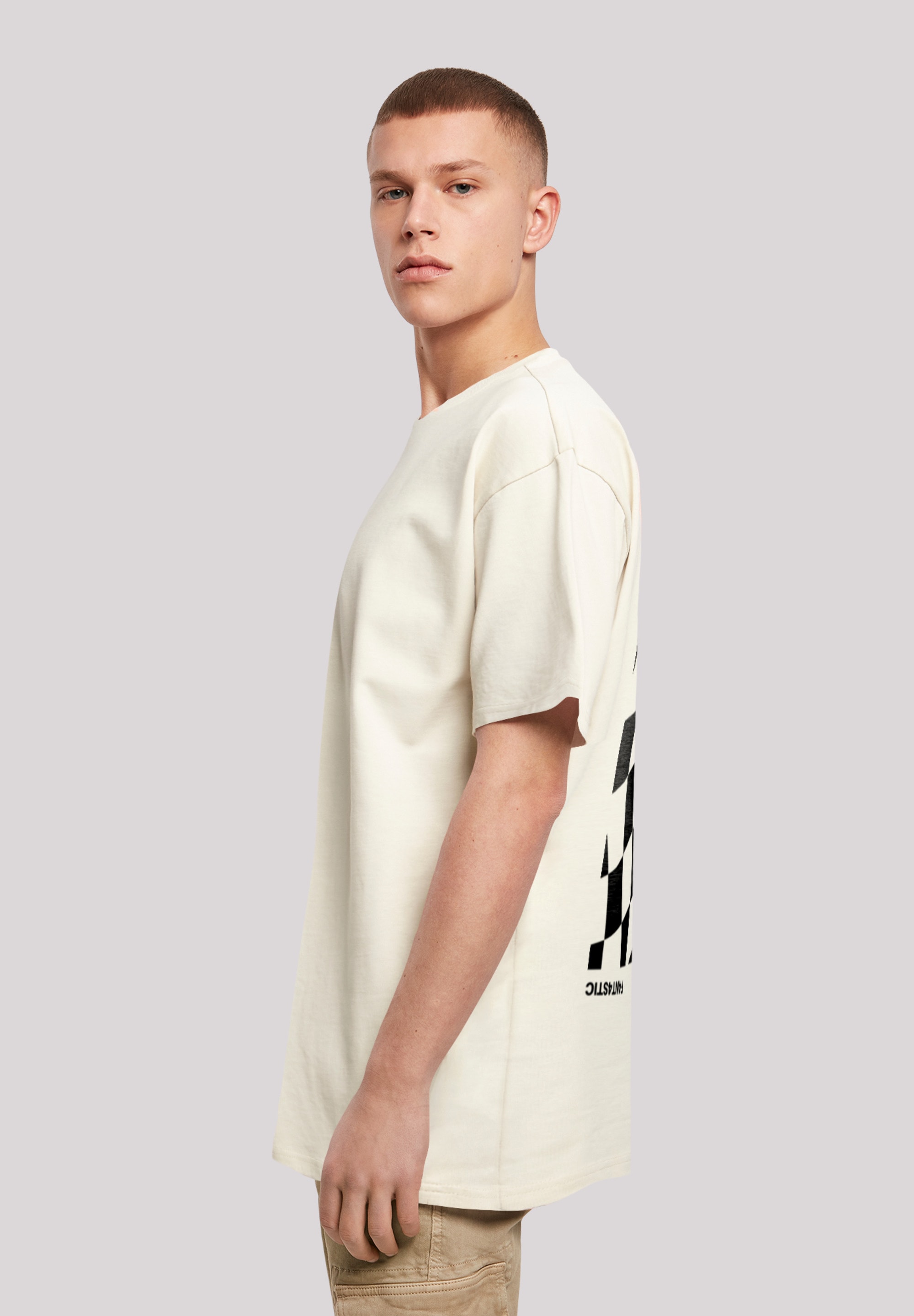 F4NT4STIC T-Shirt »Wavy Schach Muster«, Print