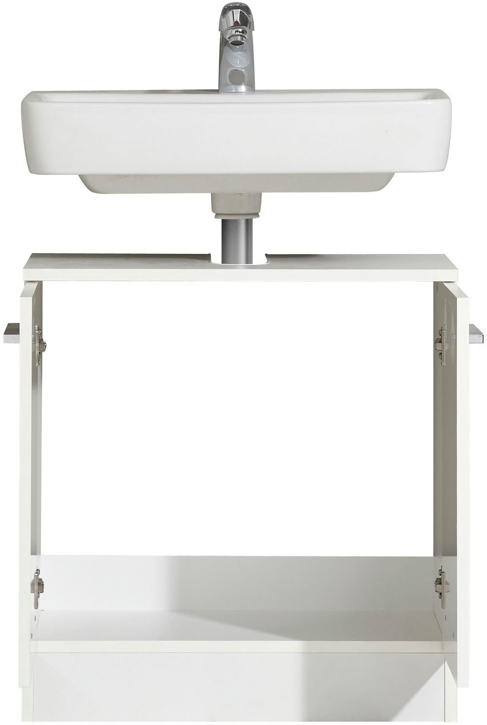 Saphir Badmöbel-Set »Quickset 335 2-teilig, Waschbeckenunterschrank mit LED-Spiegelschrank«, (2 St.), 3 Türen, seitliche Ablagefächer, ohne Waschbecken, Waschplatz