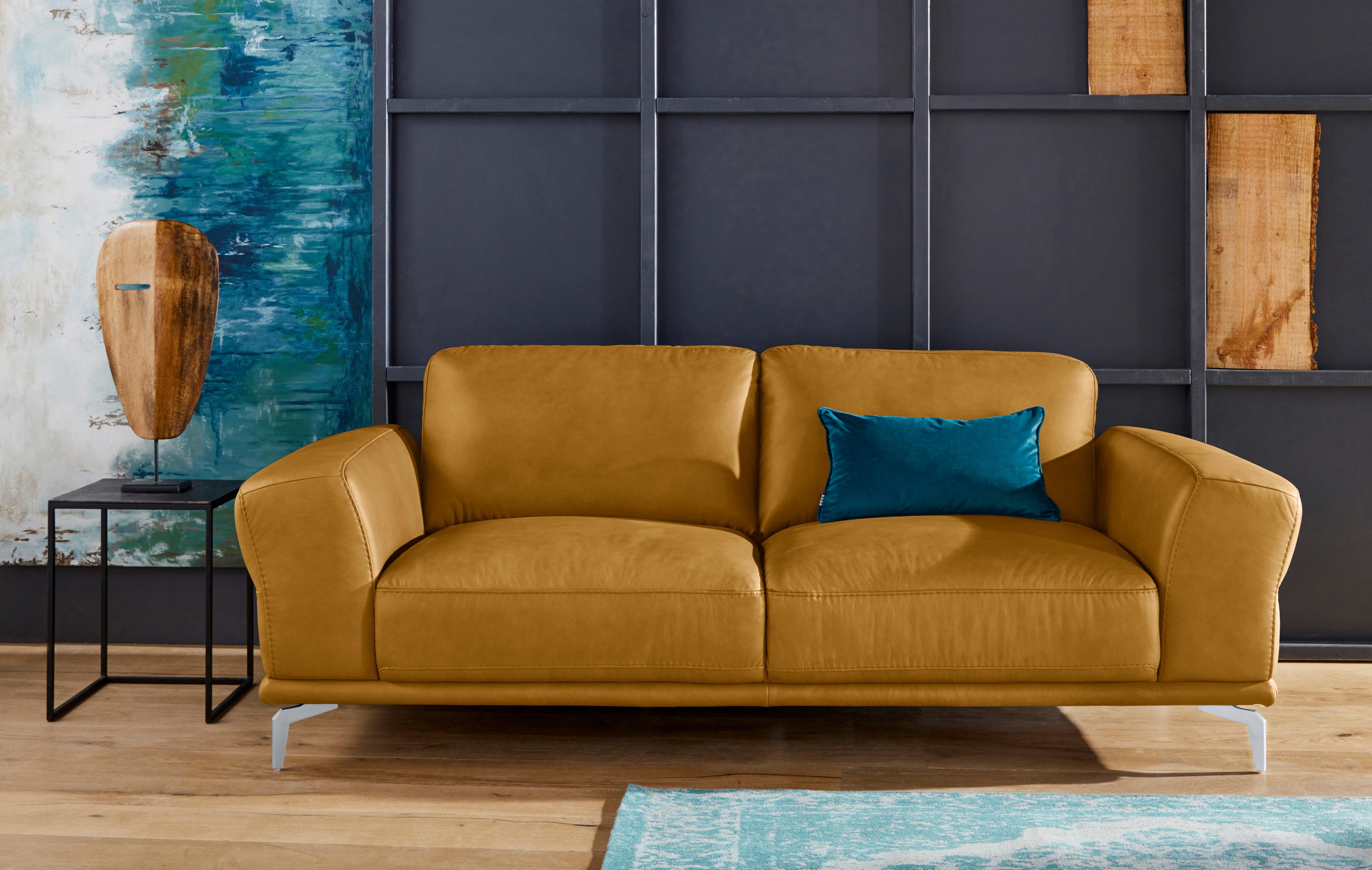 W.SCHILLIG 2,5-Sitzer "montanaa Design Sofa mit erstklassigem Sitzkomfort, Federkern" mit Metallfüßen in Silber matt, Breite 212 cm