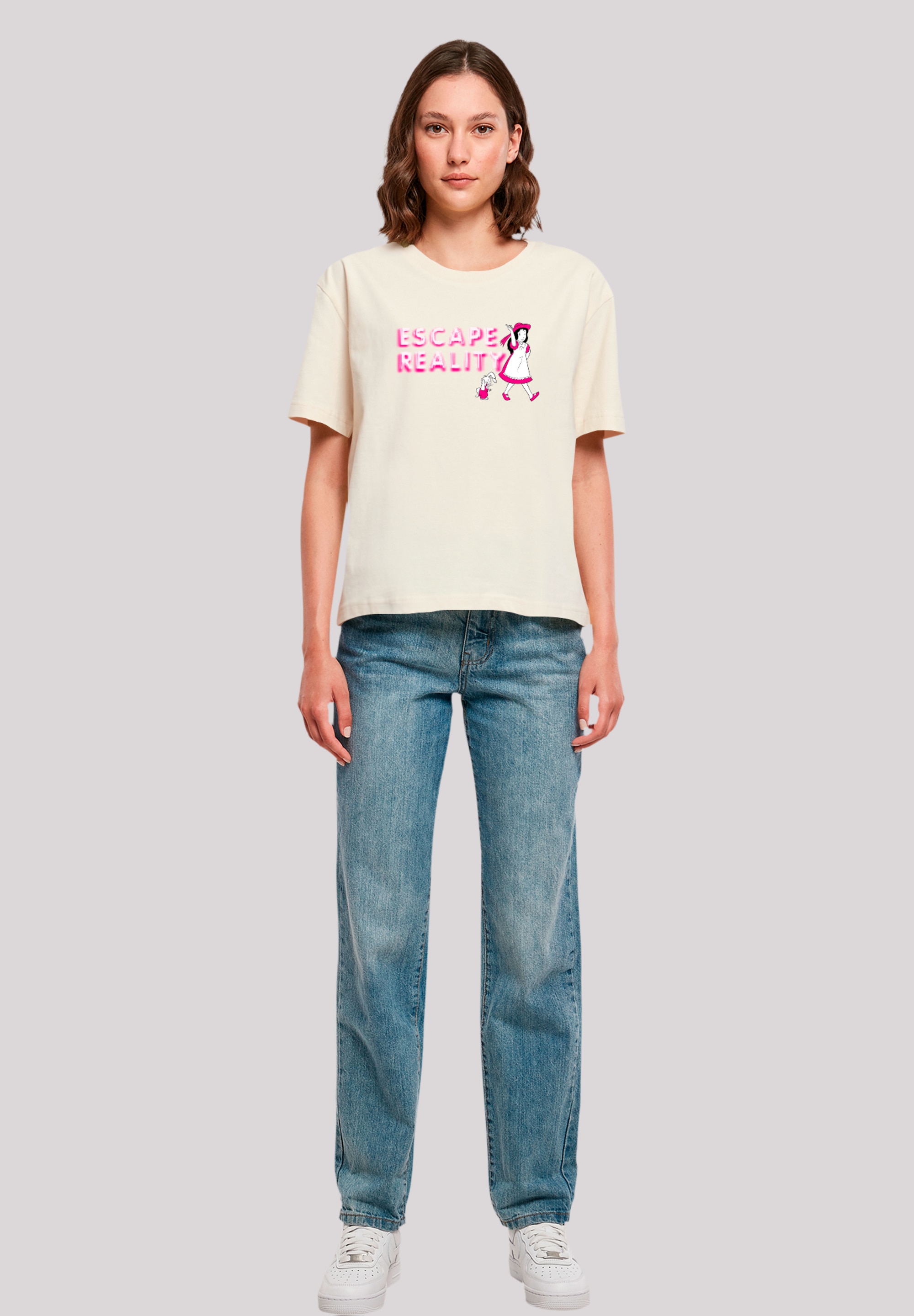 F4NT4STIC T-Shirt »Alice im Wunderland Escape Reality«, Retro, Heroes of Childhood, TV Serie