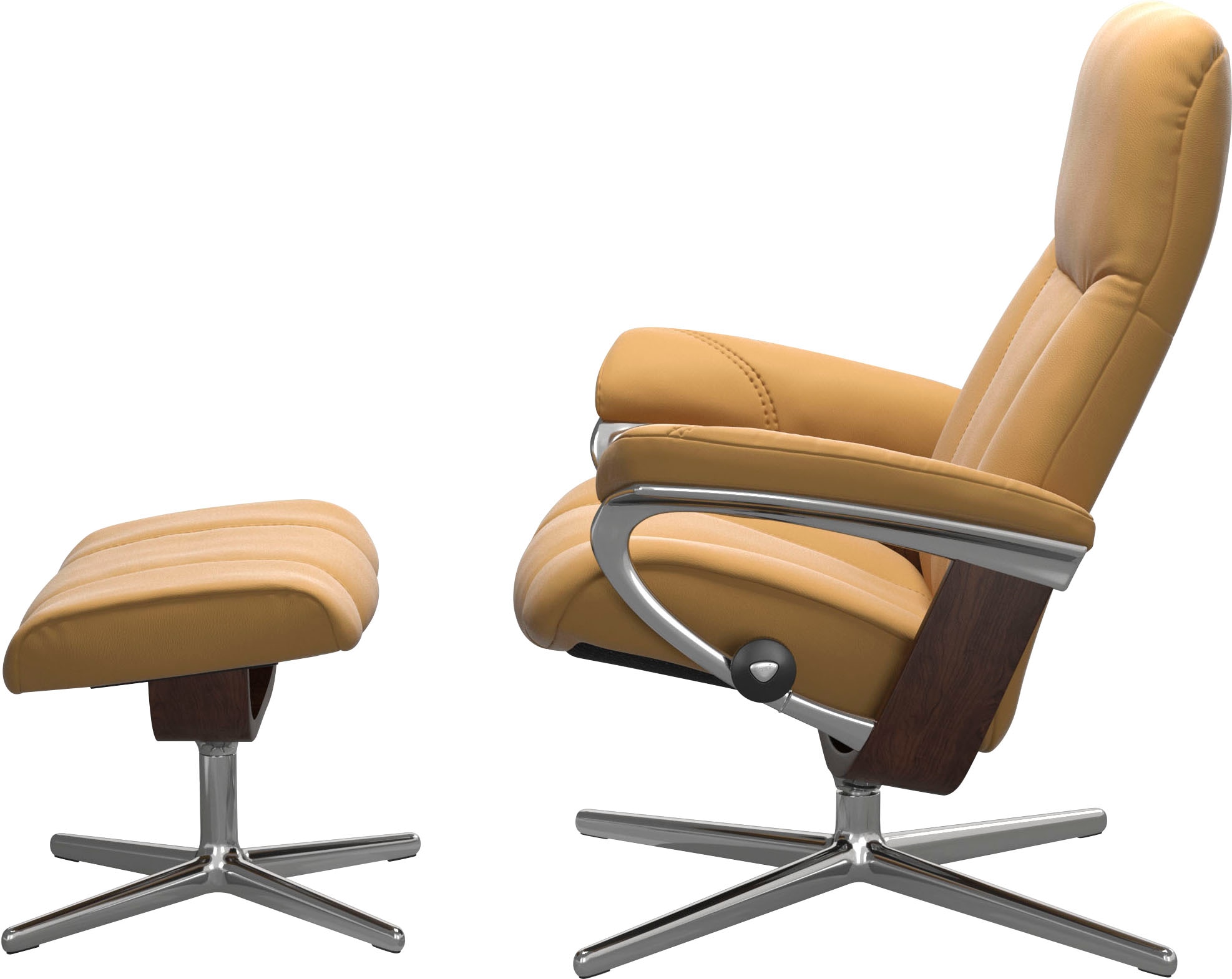 Stressless® Fußhocker »Consul«, mit Cross Base, Größe S, M & L, Holzakzent Braun