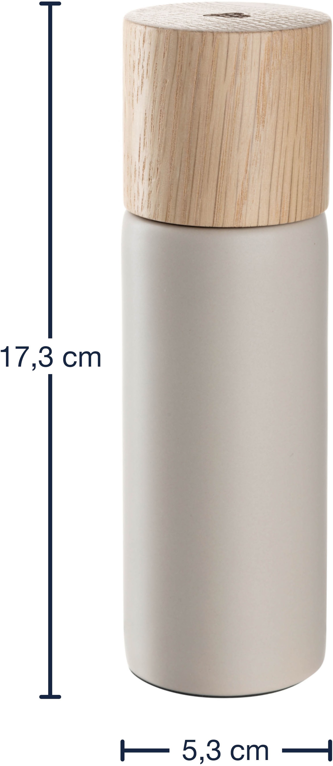 LEONARDO Gewürzmühle »ROMA, Mühle, Höhe ca. 17 cm, beige«, (1 St.), mit Keramikmahlwerk