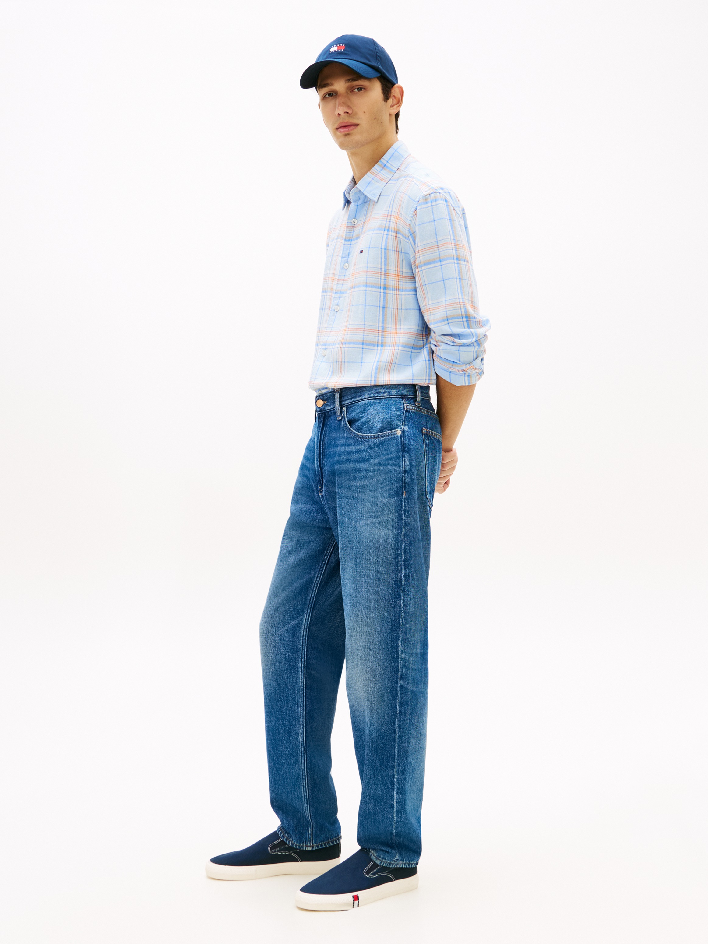 Straight-Jeans TOMMY JEANS "SONNY REGULAR TAPERED", Herren, Gr. 36, Länge 34, denim schwarz, Denim/Jeans, Obermaterial: 100% Baumwolle, unifarben, regular fit lang, Jeans Straight-Jeans, Regular fit mit Taschen 2