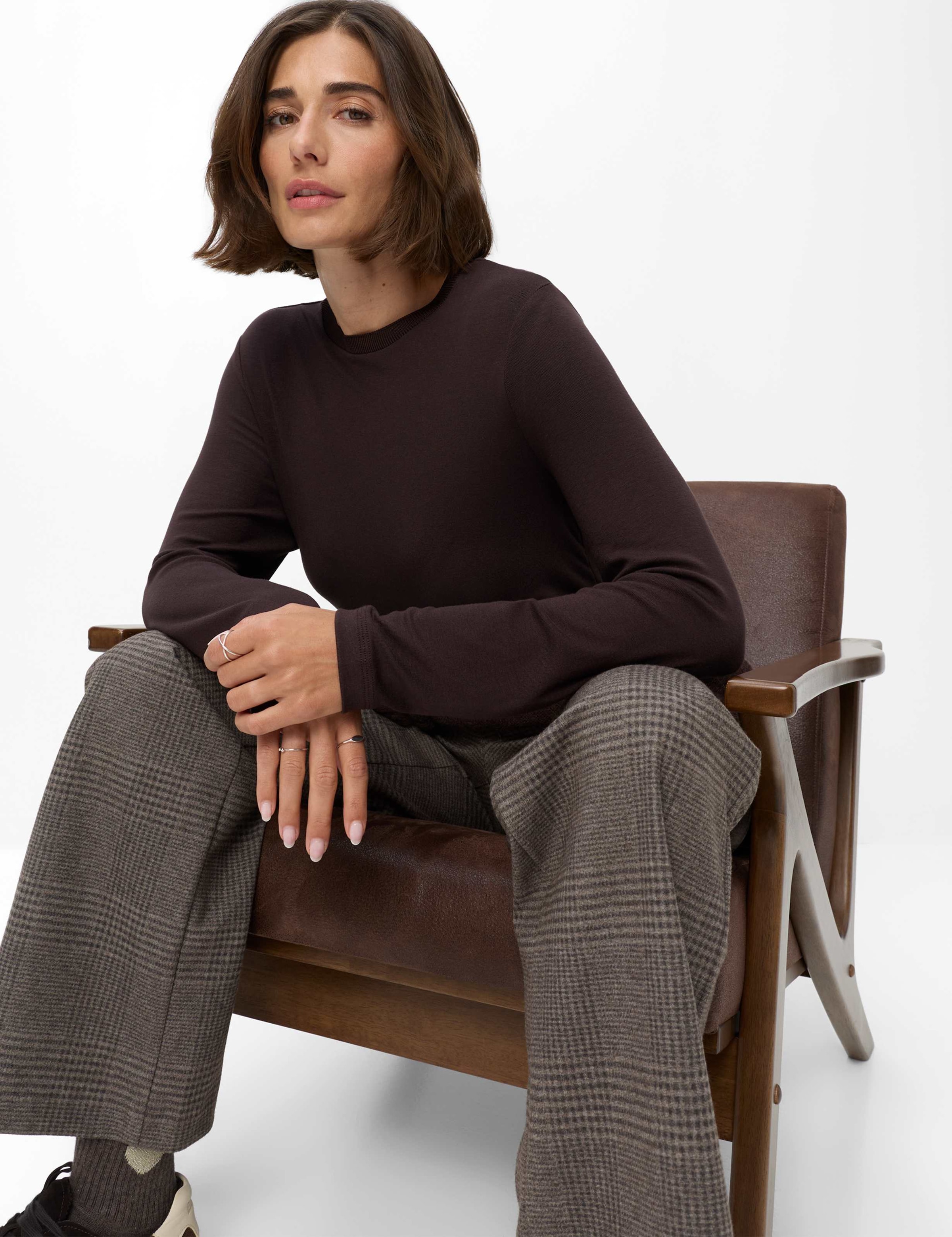 Brax Kurzarmshirt »Style CARINA L« Jersey: Langarmshirt im Viskosemix