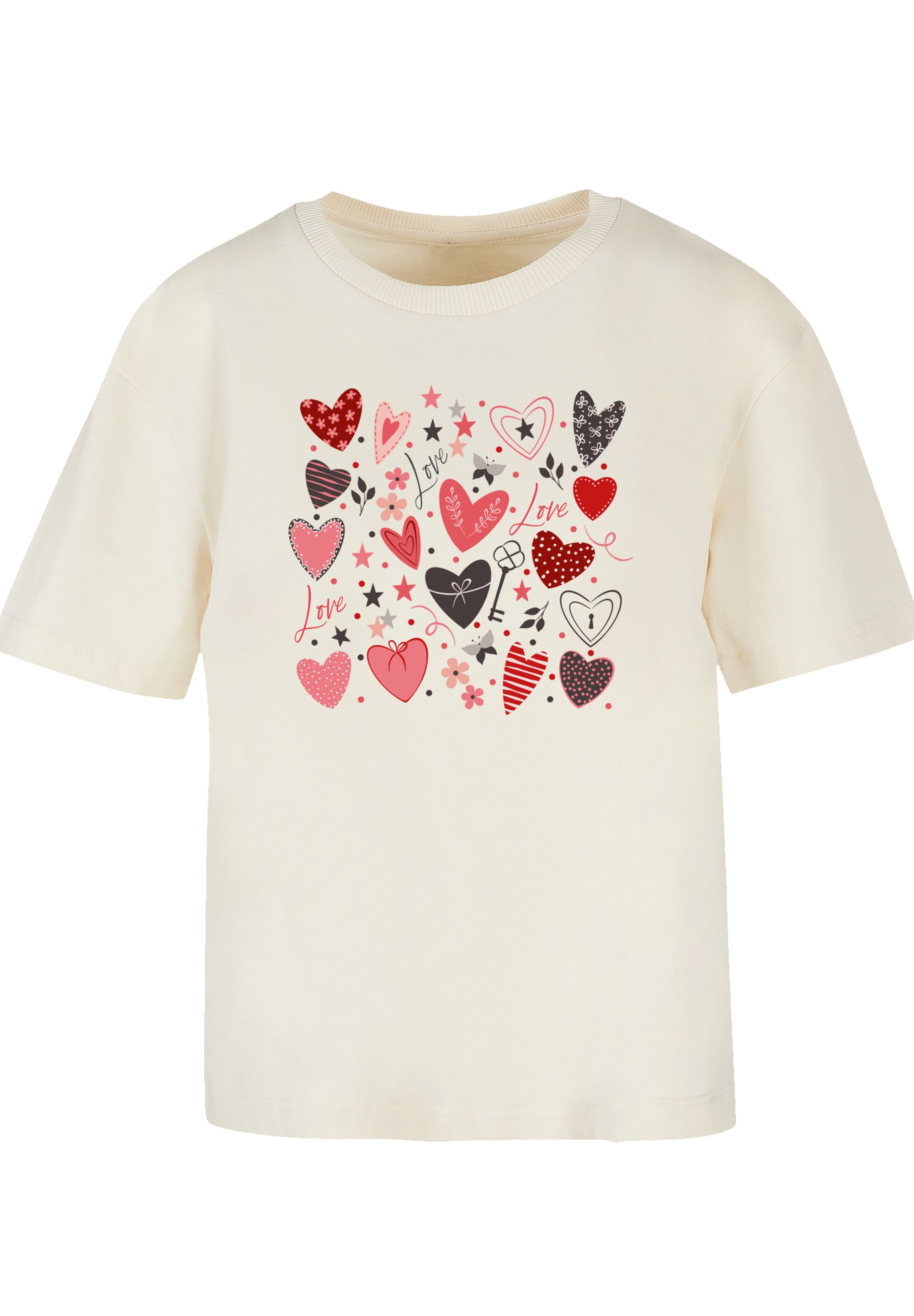 F4NT4STIC T-Shirt »Cute Herzen Variety Valentinstag«, Premium Qualität