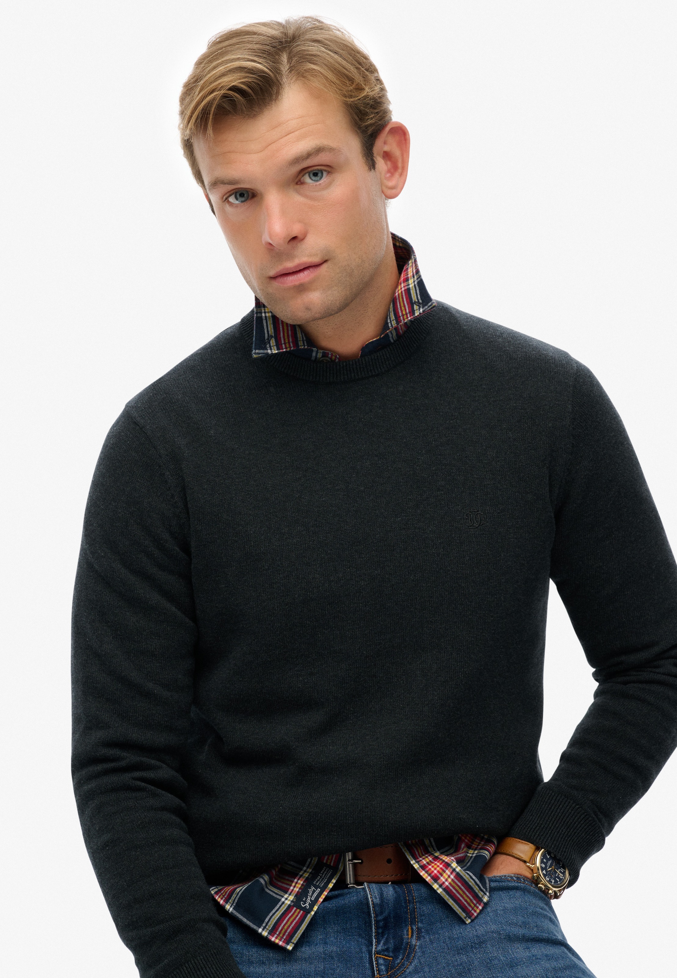 Superdry Strickpullover "ESSENTIALS COTTON JUMPER" günstig online kaufen