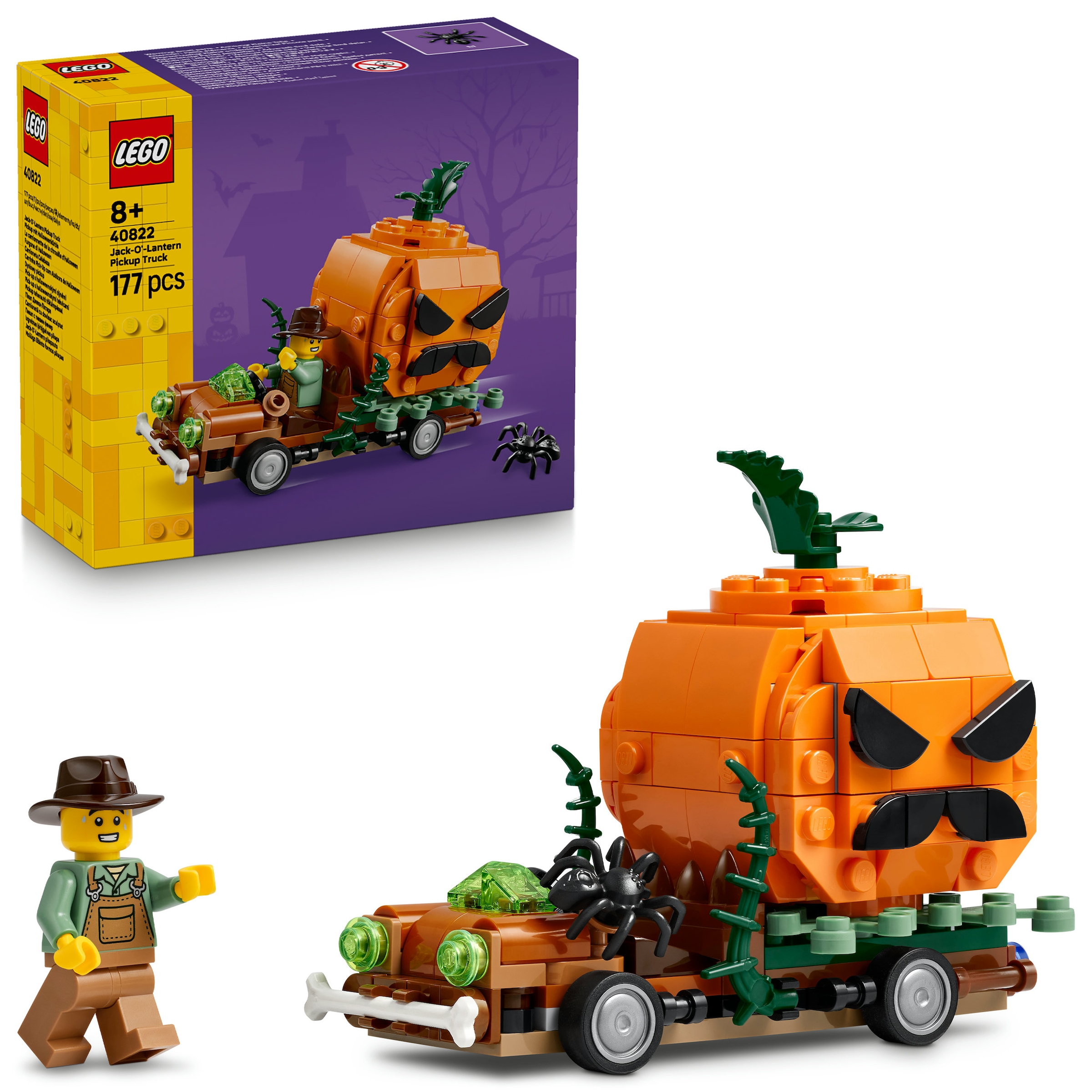 LEGO® Konstruktionsspielsteine »Pickup mit Halloweenkürbis (40822), LEGO LEGO Iconic« Made in Europe