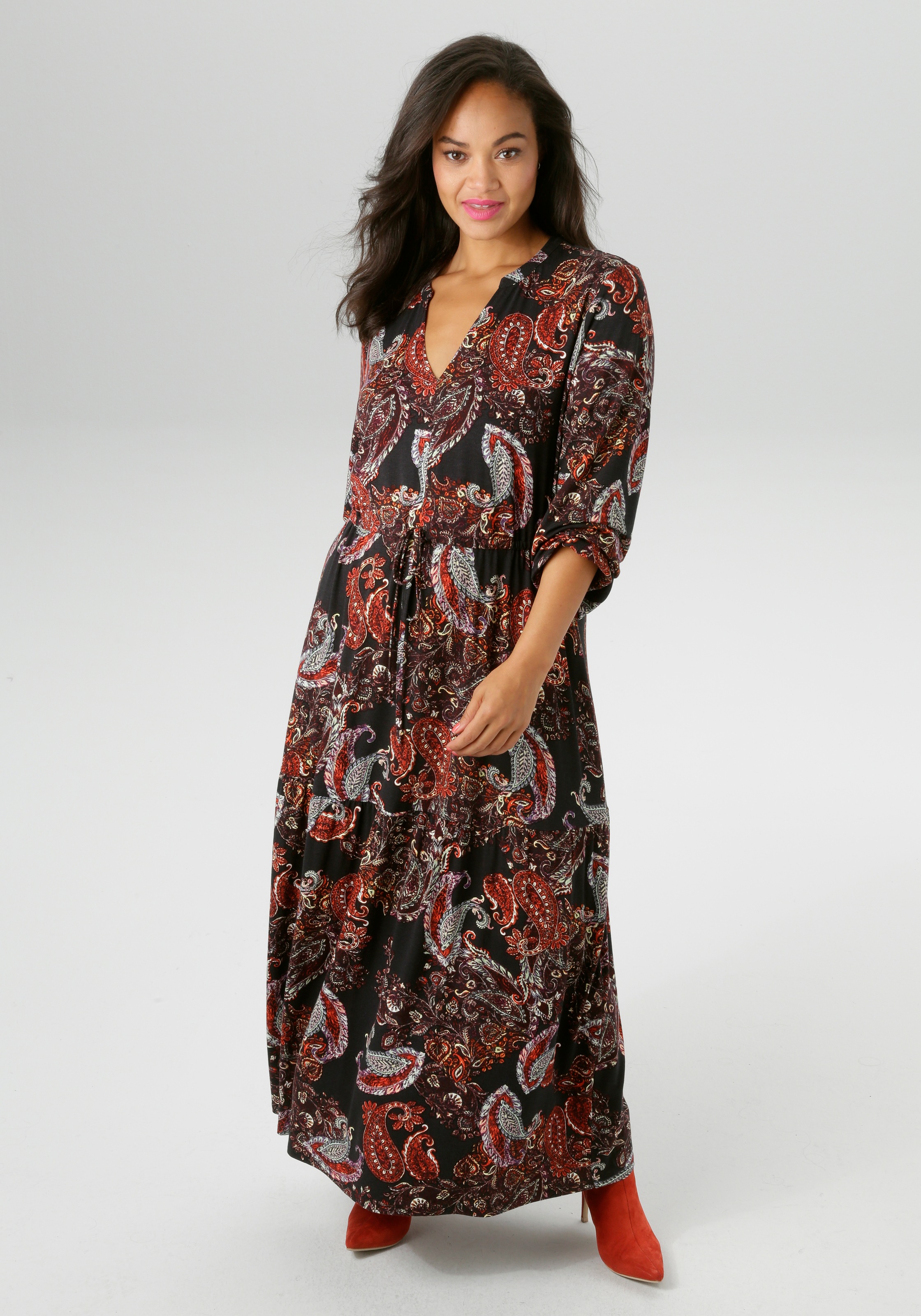 Aniston PLUS Jerseykleid, mit Paisley-Druck in satten Farben - NEUE KOLLEKT günstig online kaufen