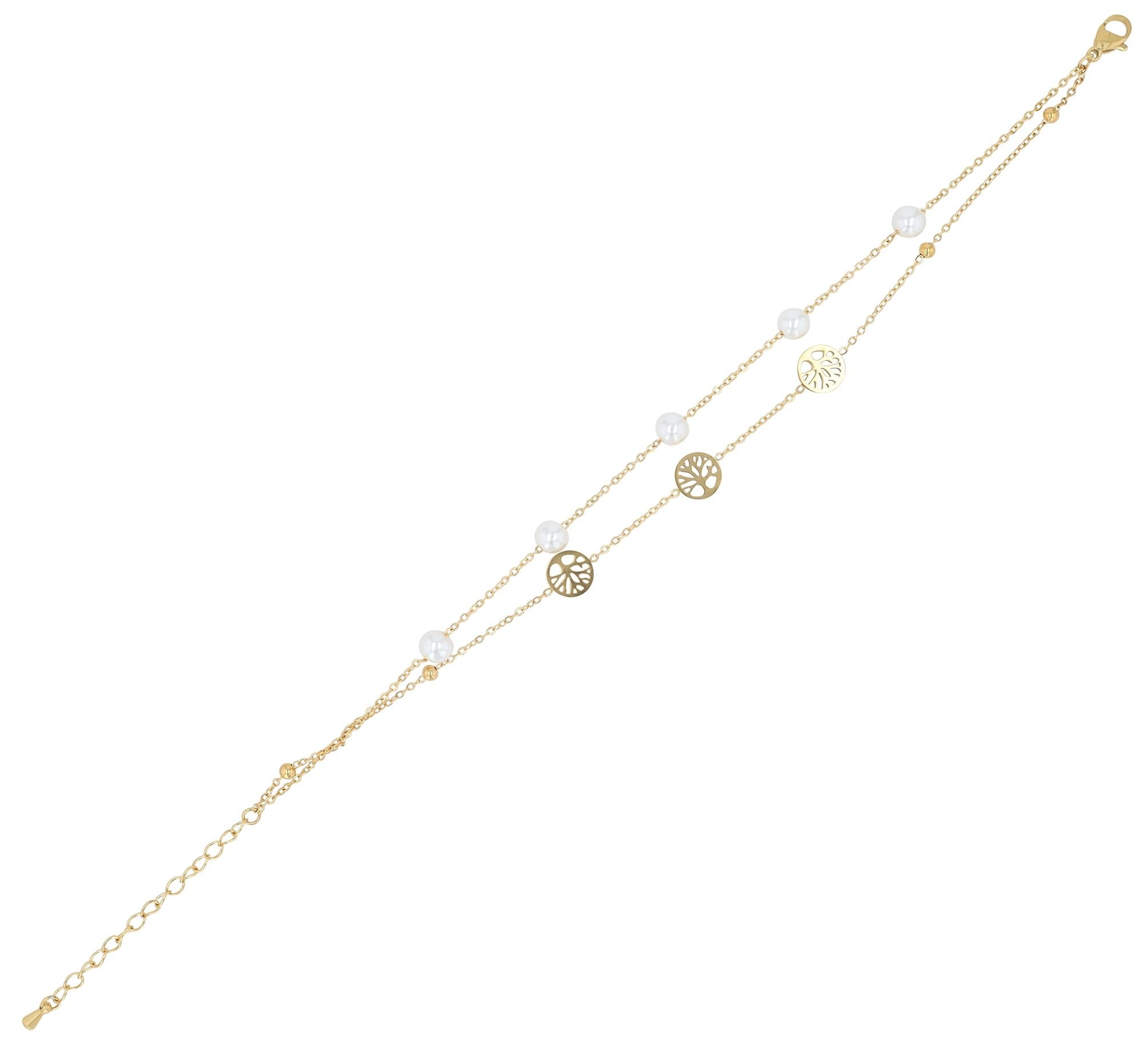 Adelia´s Fußkette »Damen Fußkettchen – Lebensbaum aus Edelstahl« Schöne Geschenkidee zum Muttertag