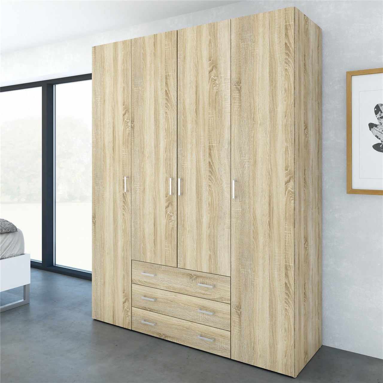 graue 154 49,5 Stauraum, Kleiderschrank, viel affaire 200,4 | Home x BAUR Stangengriffe, cm x Mit Gr. ca.