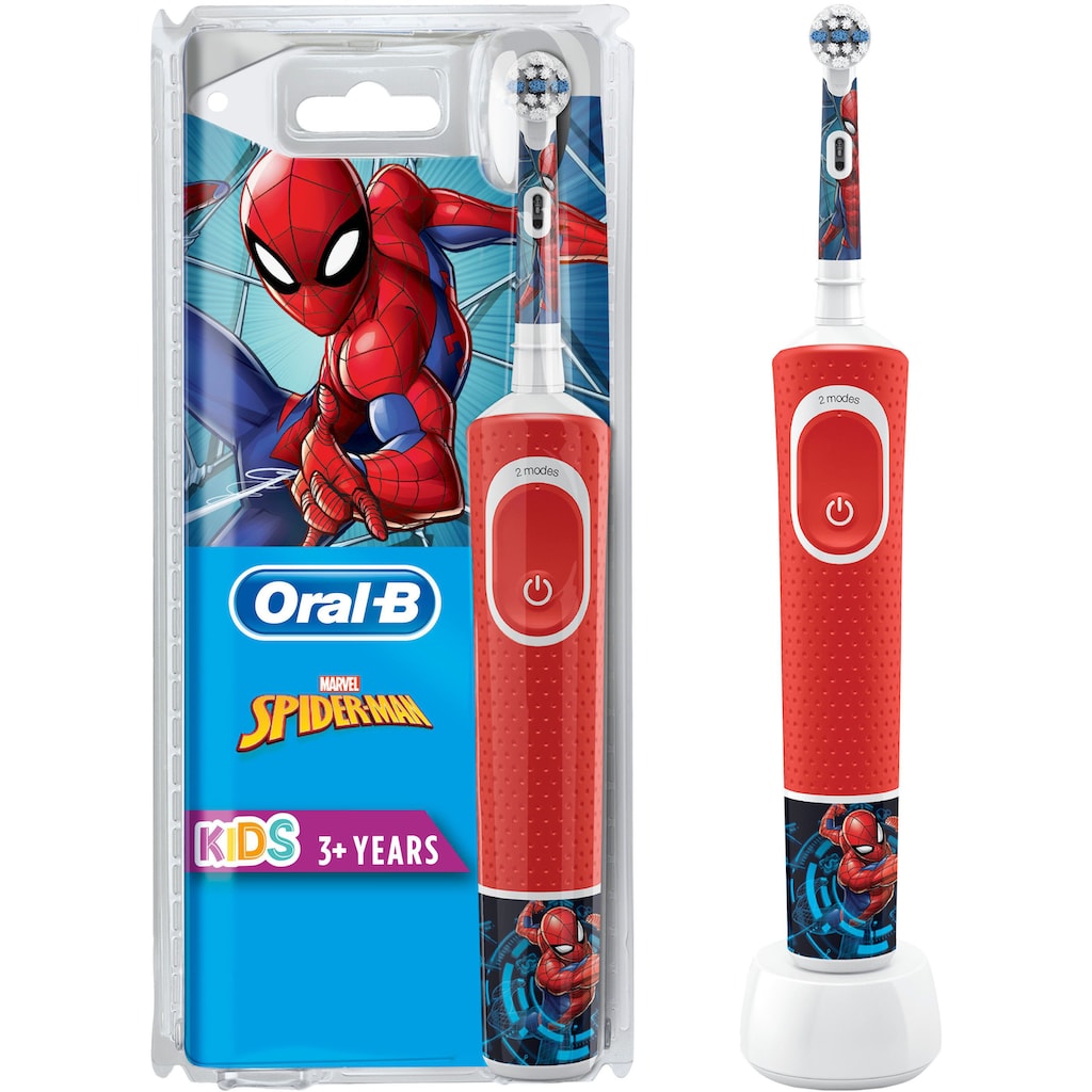 Oral-B Elektrische Kinderzahnbürste »Kids Spiderman«, 1 St. Aufsteckbürsten
