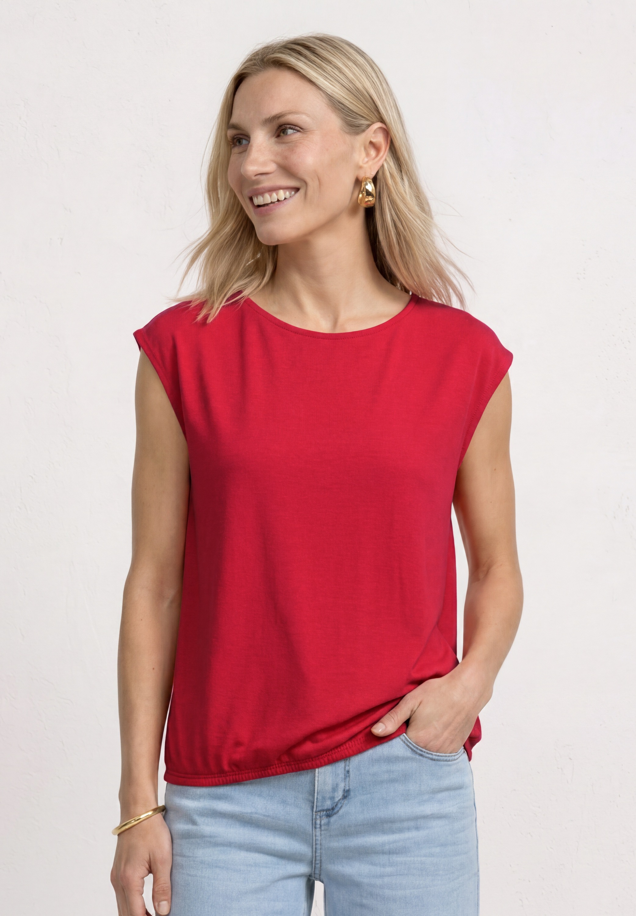 STREET ONE T-Shirt aus strecthigem Viskosematerial