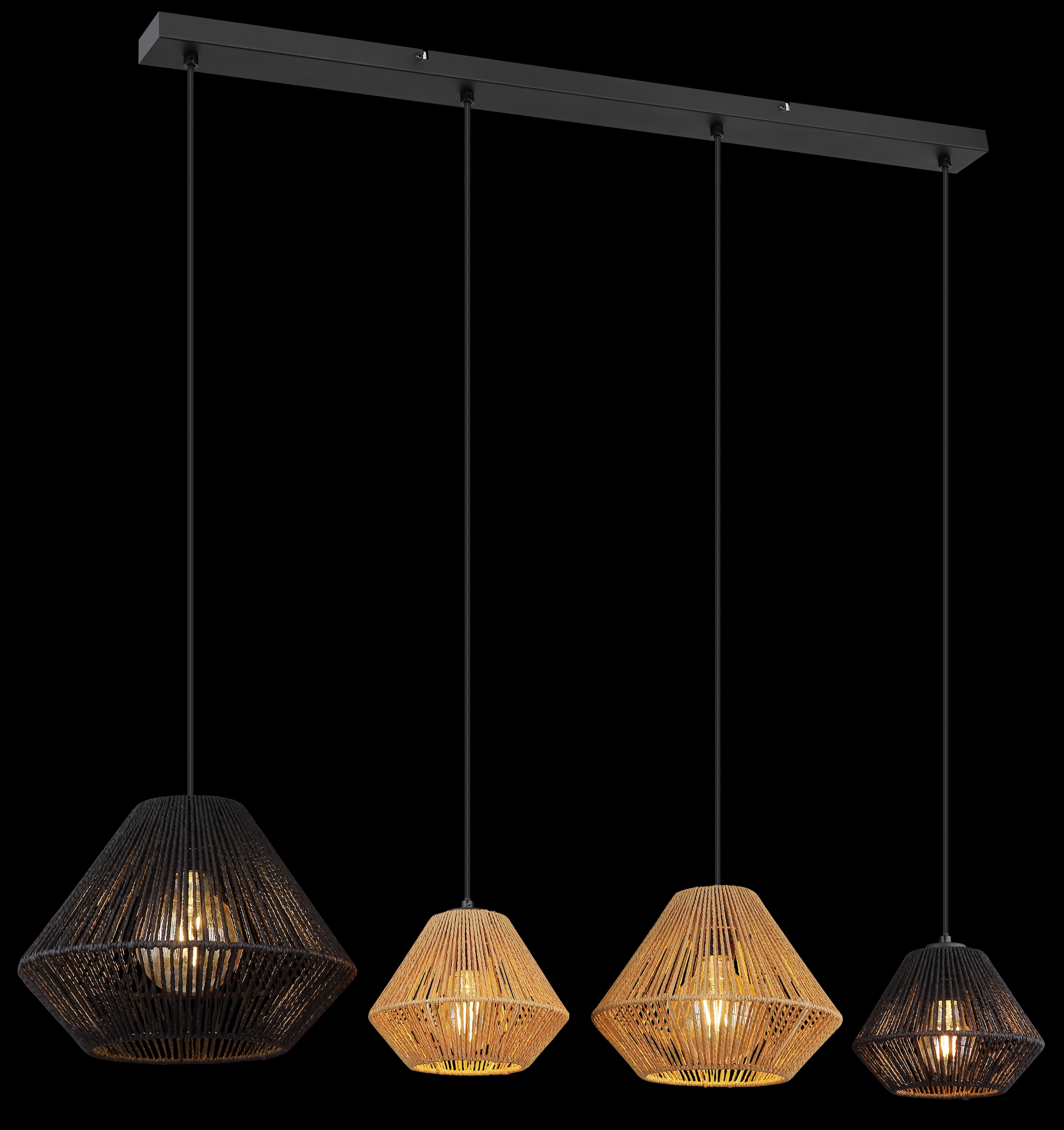 GLOBO LIGHTING Hängeleuchte »HOUDINI«, Leuchtmittel E27 | ohne Leuchtmittel, Hängelampe/Pendelleuchte/Esszimmer/Wohnzimmer/Esstisch