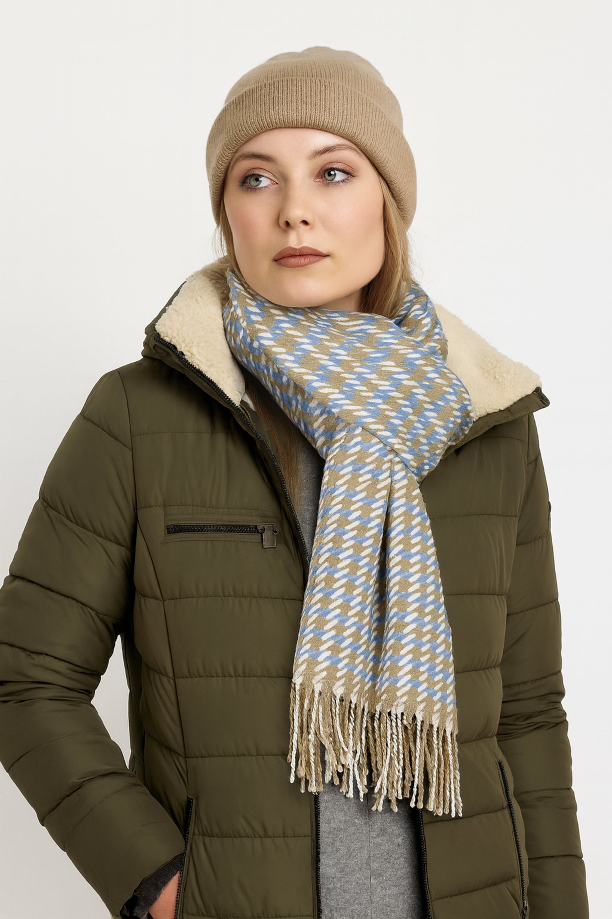 COLLEZIONE ALESSANDRO Wollschal »Inverno«, Made in Italy, mit modernem Karo