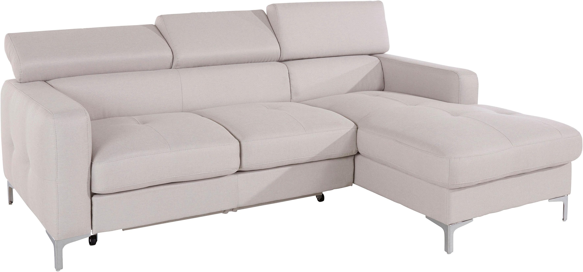 COTTA Ecksofa »Sammy L-Form«, mit Kopfteilverstellung, wahlweise mit Bettfunktion & Bettkasten