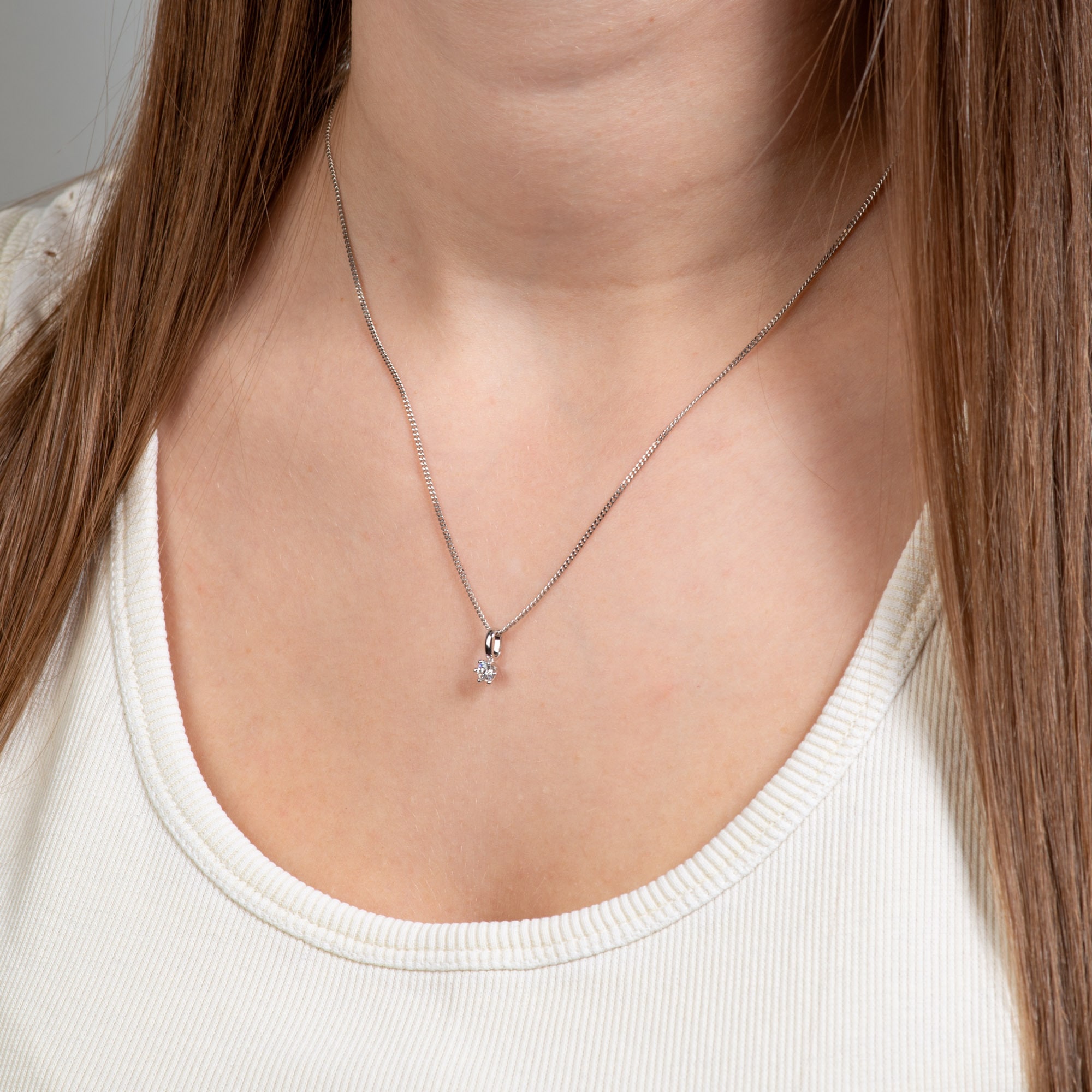 Orolino Kette mit Anhänger »Gold 585 mit natürlichem Brillant 0,20ct.«