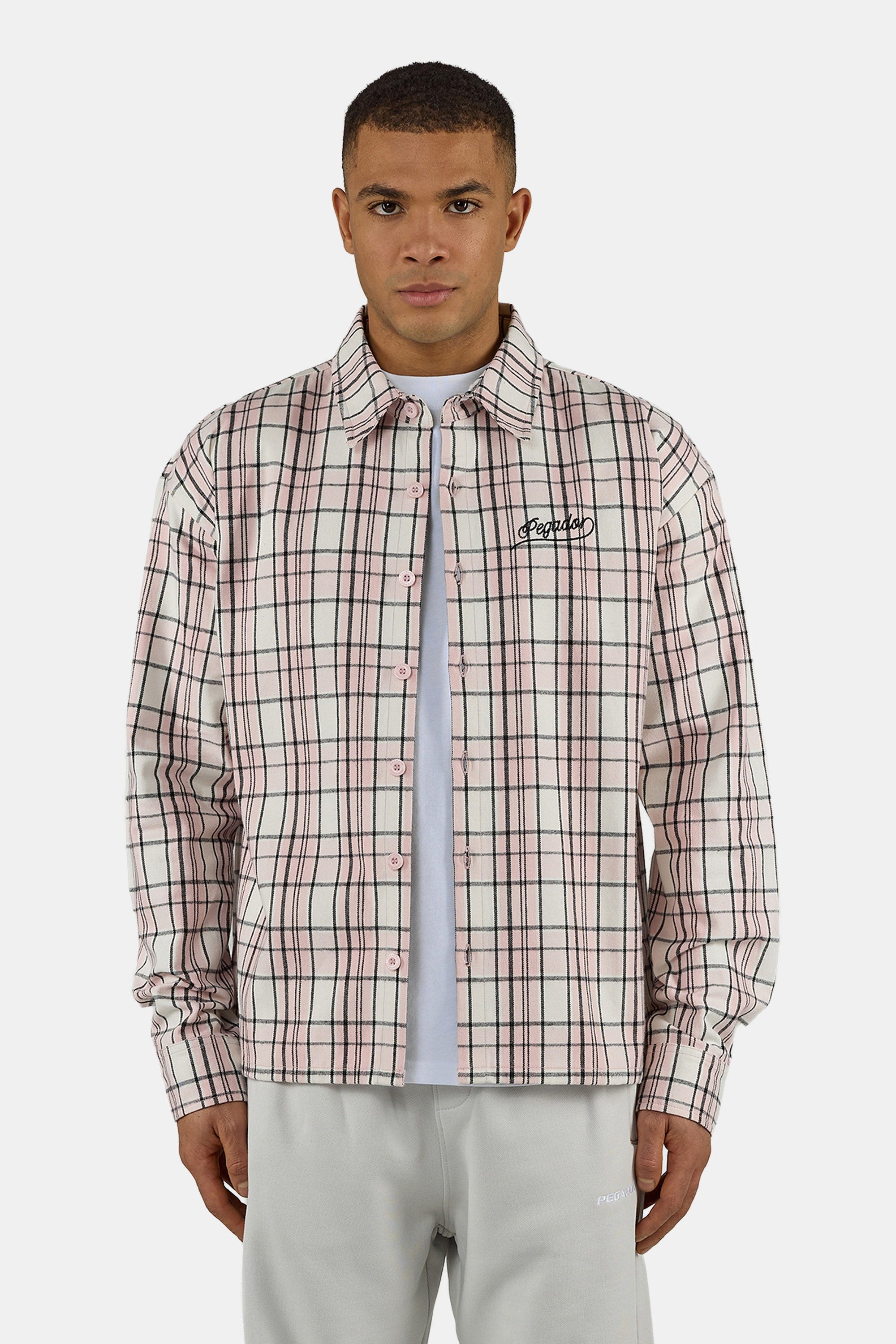 PEGADOR Langarmhemd "Soglio Oversized Flannel Shirt" Baumwolle, oversize