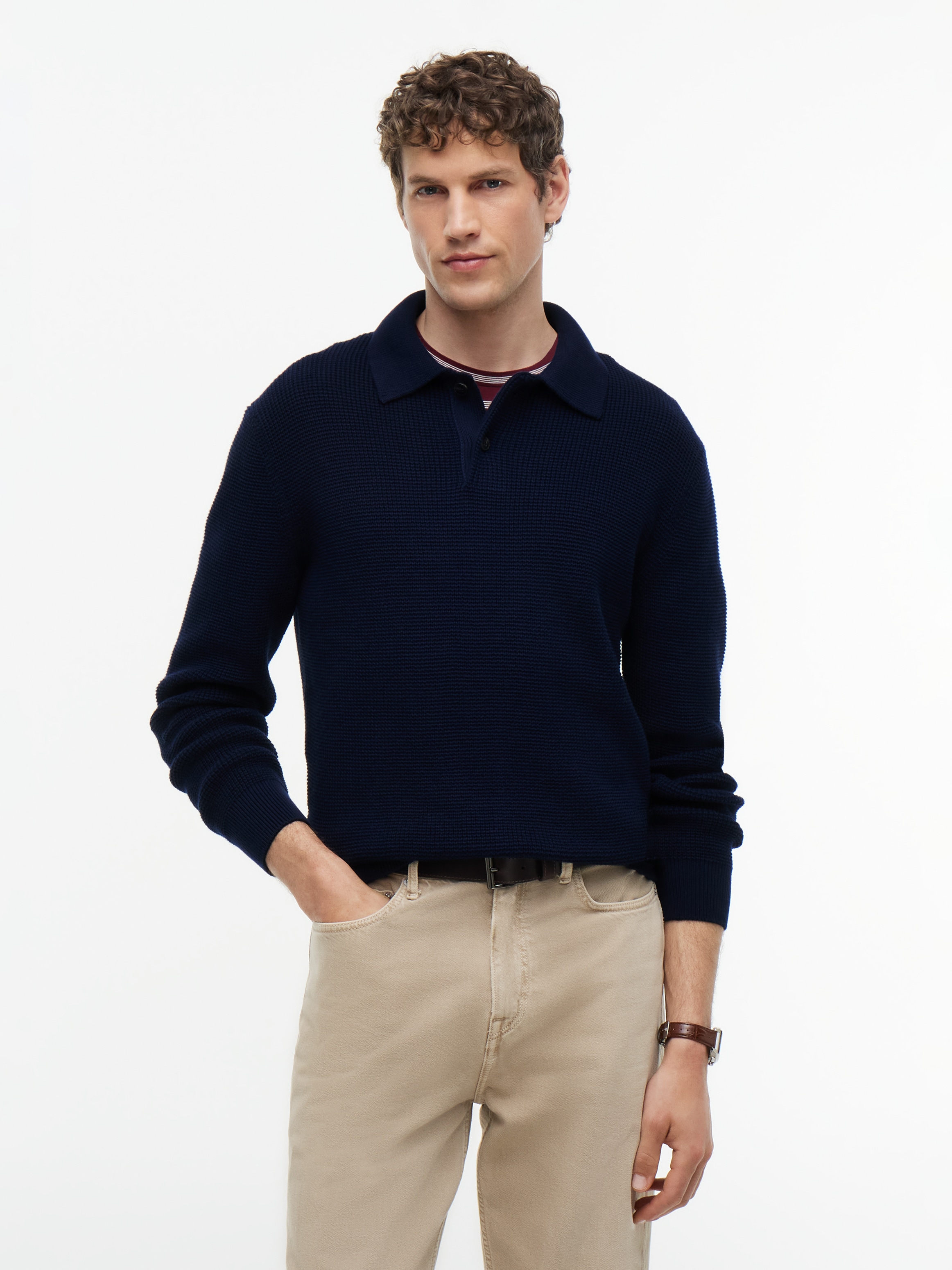 Tommy Hilfiger "WAFFLE STRUCTURE RUGBY" Relaxed Fit