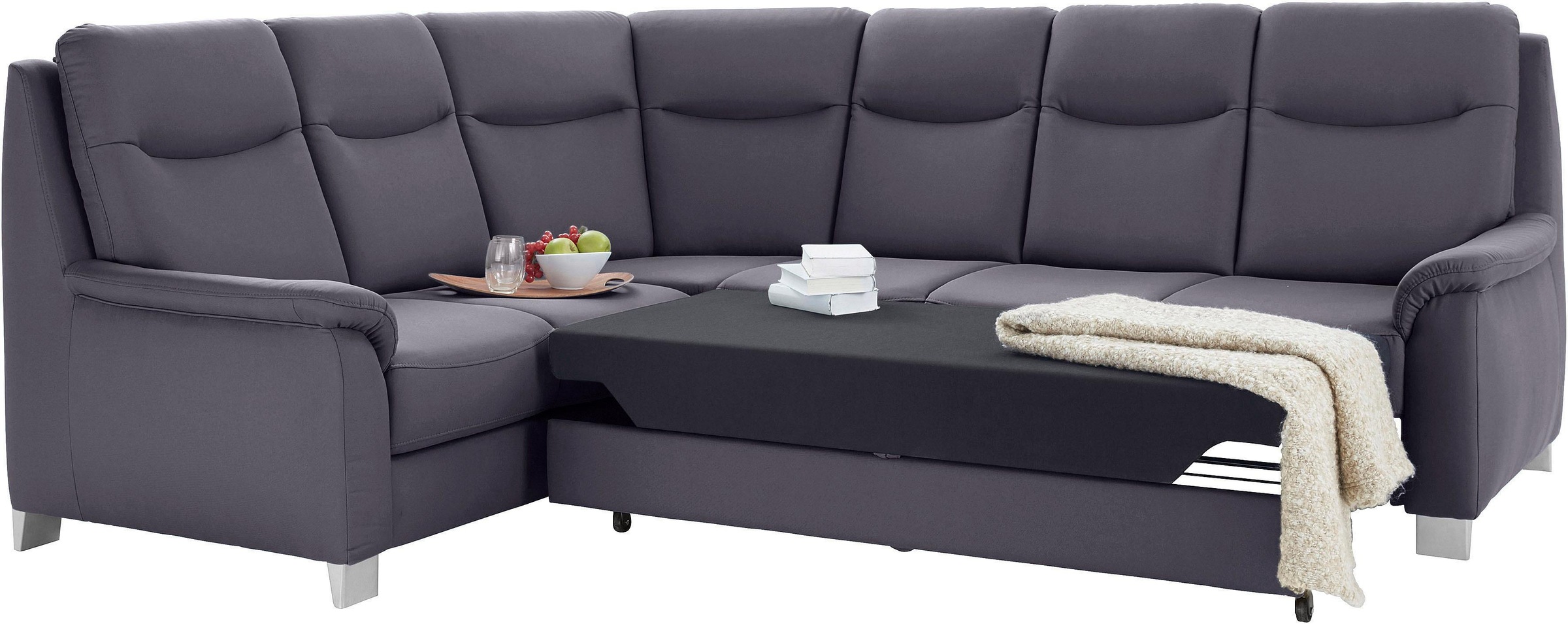 sit&more Ecksofa »Boccaccio L-Form«, mit Federkern und Kopfteilverstellung, wahlweise mit Bettfunktion