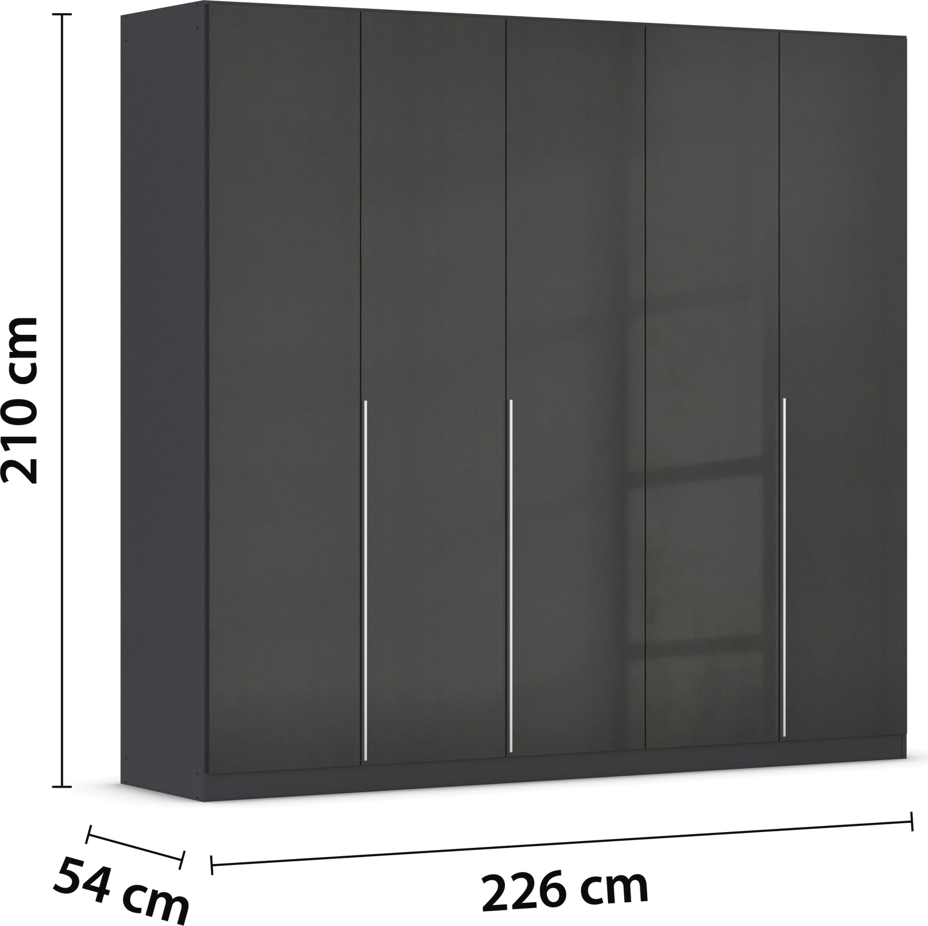 rauch Drehtürenschrank »Kleiderschrank Schrank Garderobe AGORDO TOPSELLER Schlafzimmer«, (in zwei Griff-Farben mit Dekor- oder Hochglanzfront), durchdachte Innenausstattung, in 6 Breiten und 2 Höhen MADE IN GERMANY
