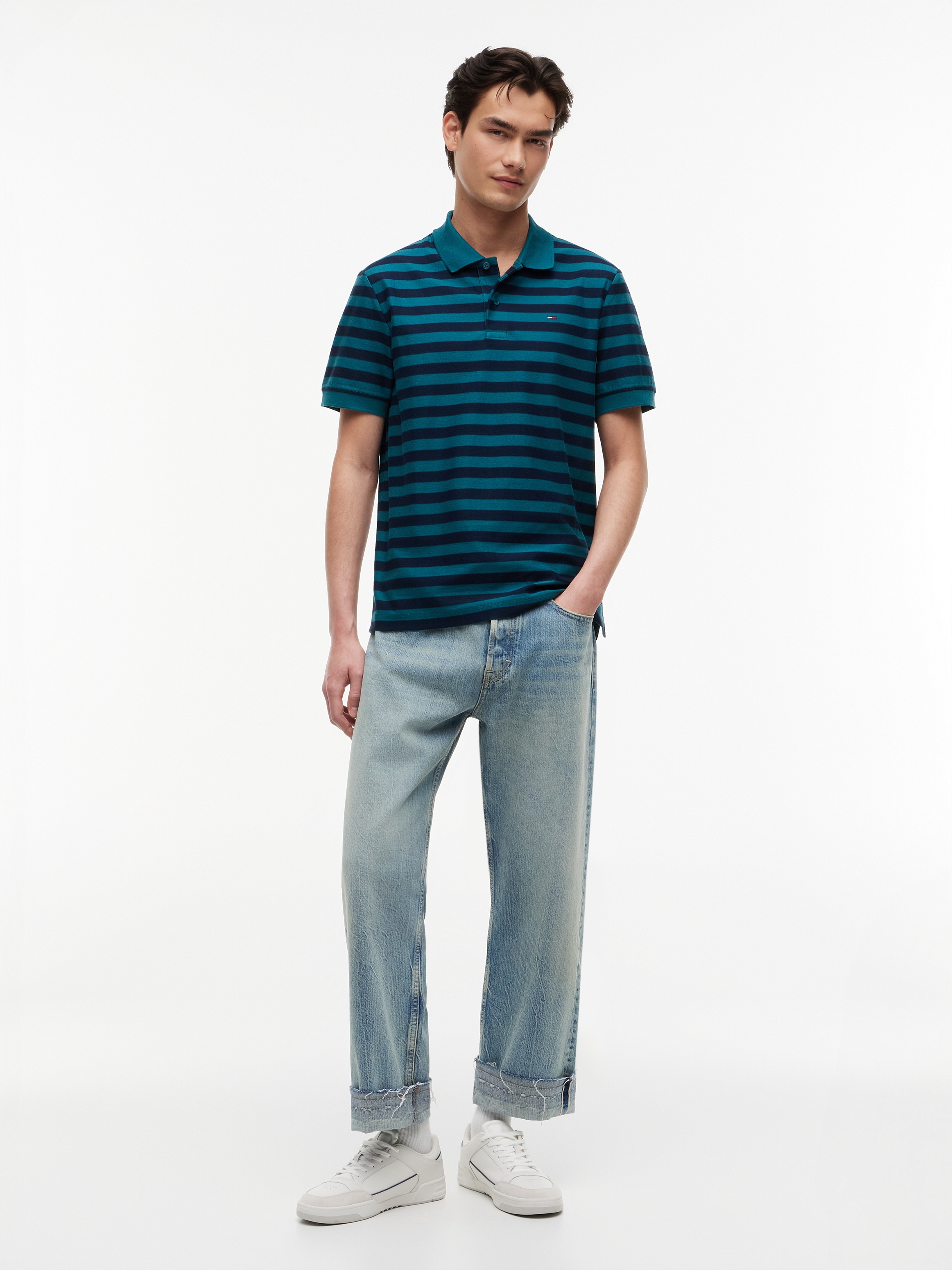Tommy Jeans Poloshirt »TJM REG STRIPE POLO EXT« aus Baumwoll-Jersey, Regular Fit