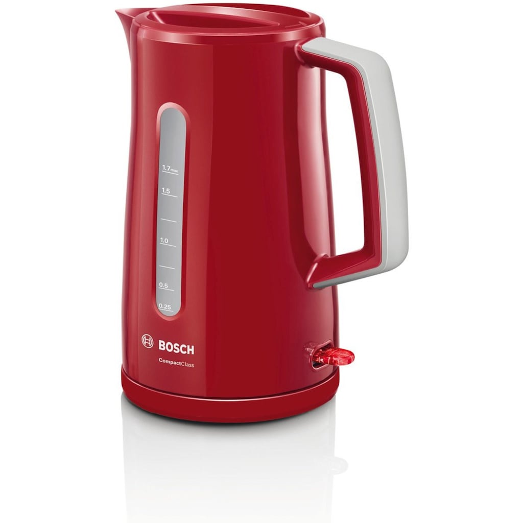 BOSCH Wasserkocher »CompactClass TWK3A014 ROT«, 1,7 l, 2400 W