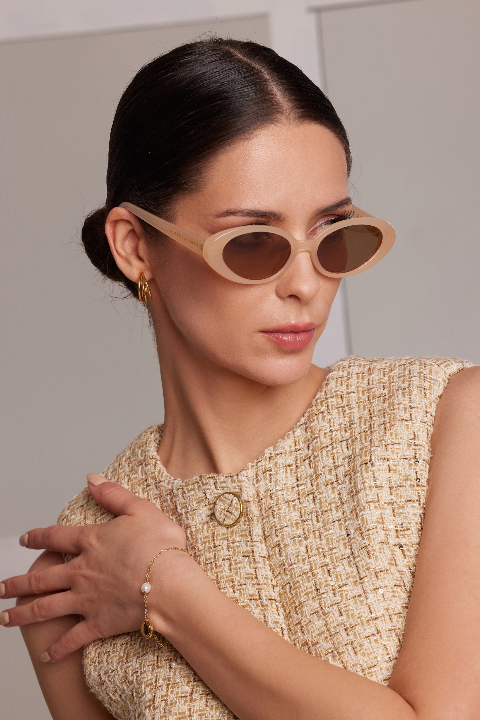 ISABELLA FORD Sonnenbrille »FA02-03« Glass 0.74MM Polarized Lens UV400，CAT3.0