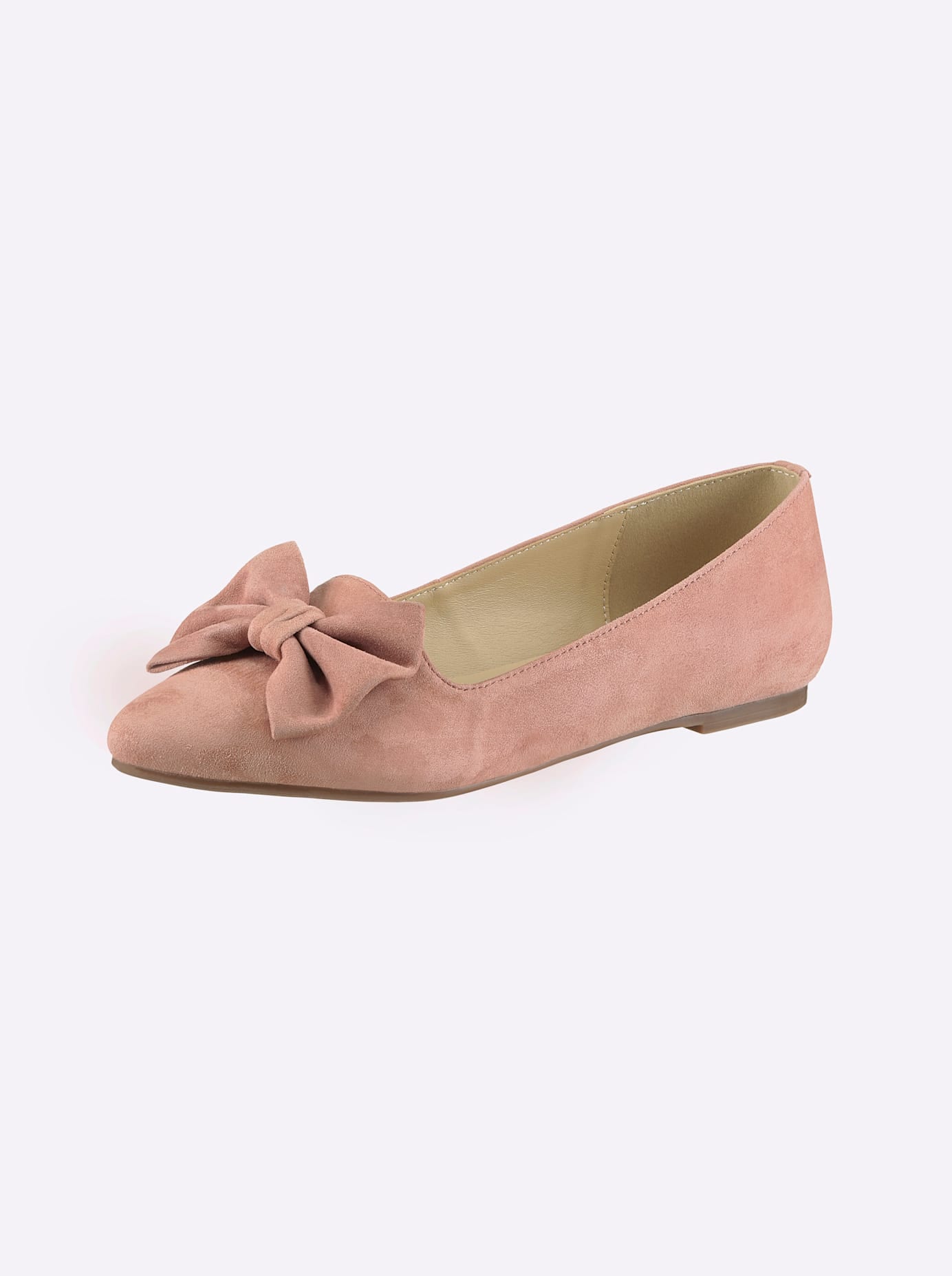 Ballerina ANDREA CONTI, Damen, Gr. 40, rose, Leder, Veloursleder, Schuhe Ballerina