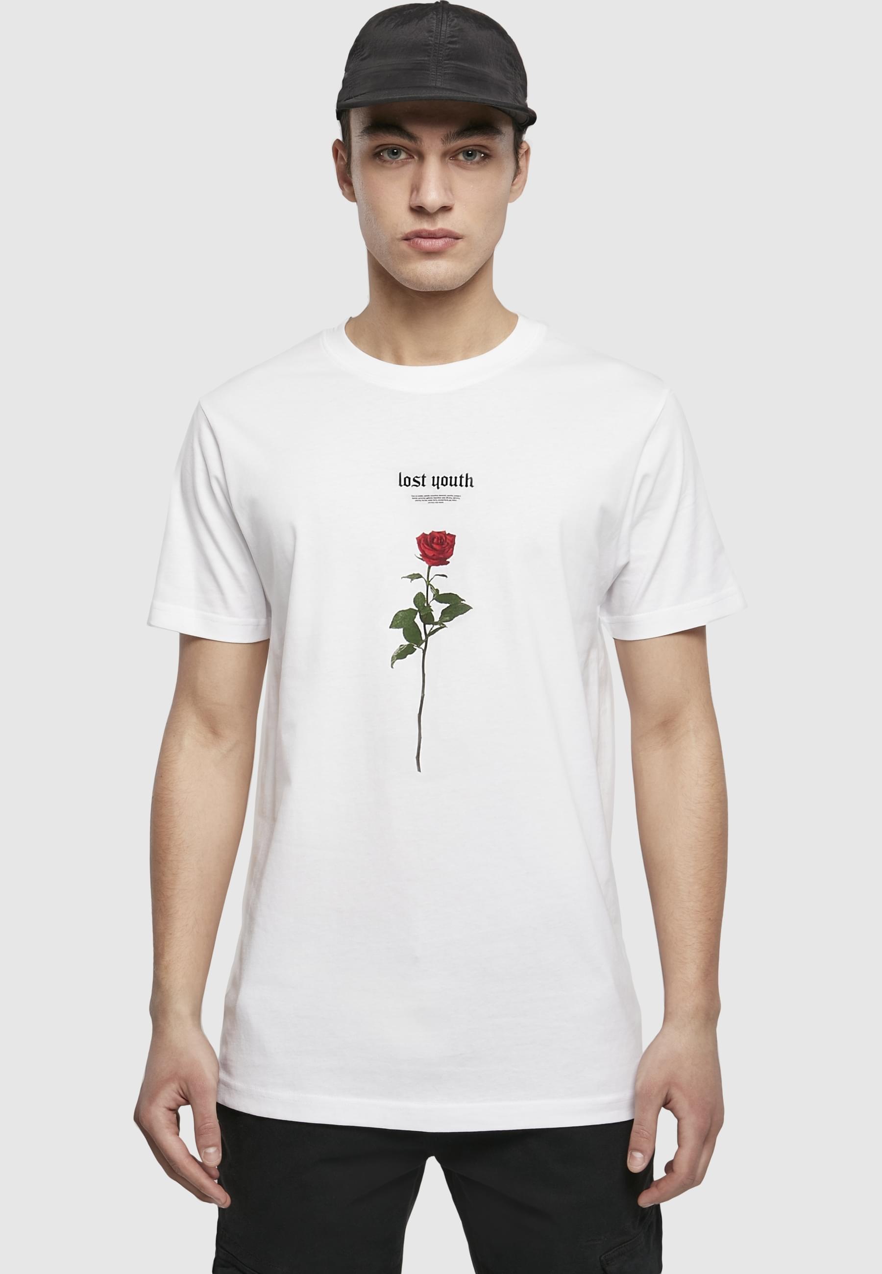 MisterTee Kurzarmshirt »MisterTee Herren Lost Youth Rose Tee«, (1 tlg.)