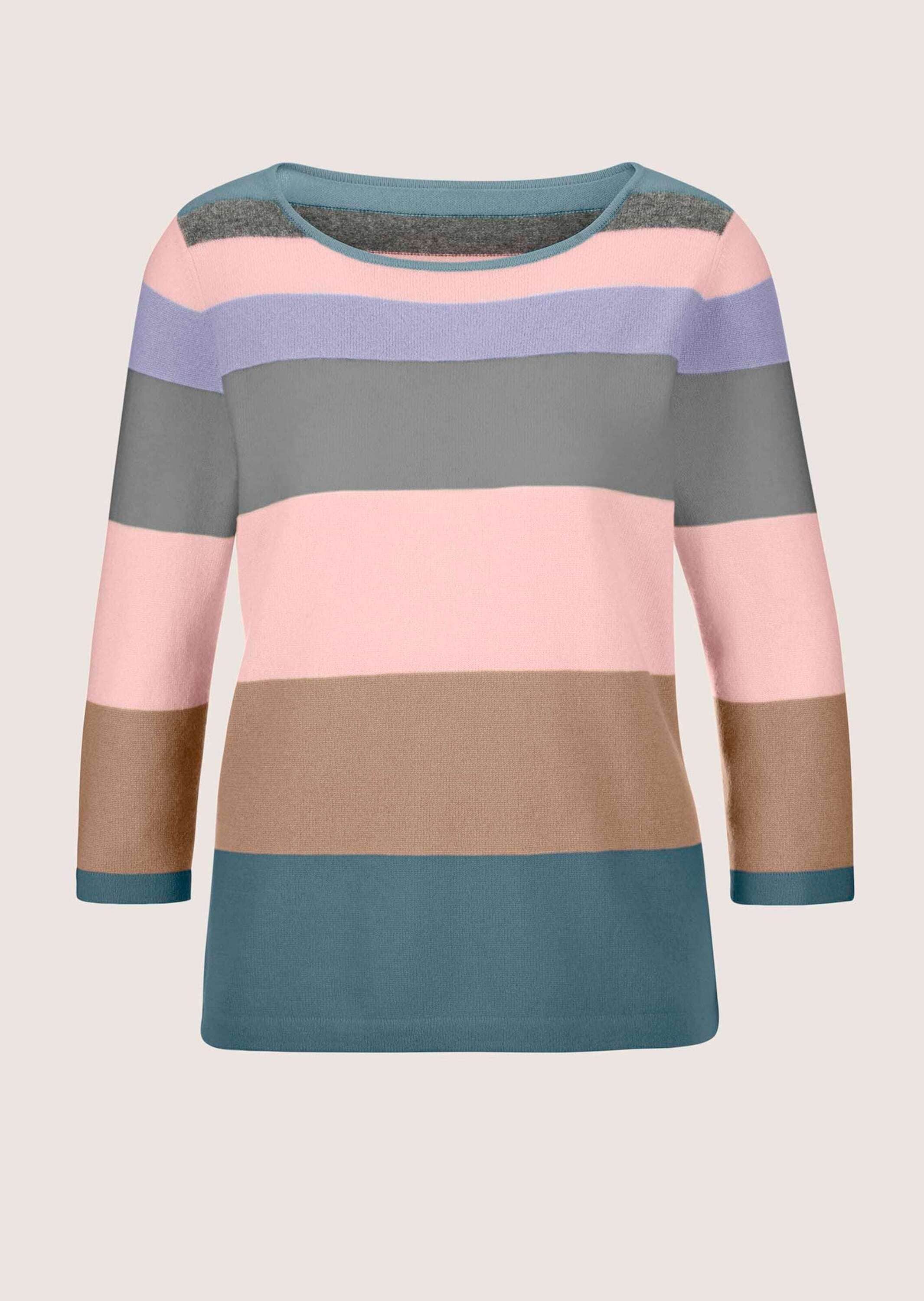 MADELEINE Longpullover "Pullover Kurzer Kaschmir-Pullover mit Streifen" günstig online kaufen