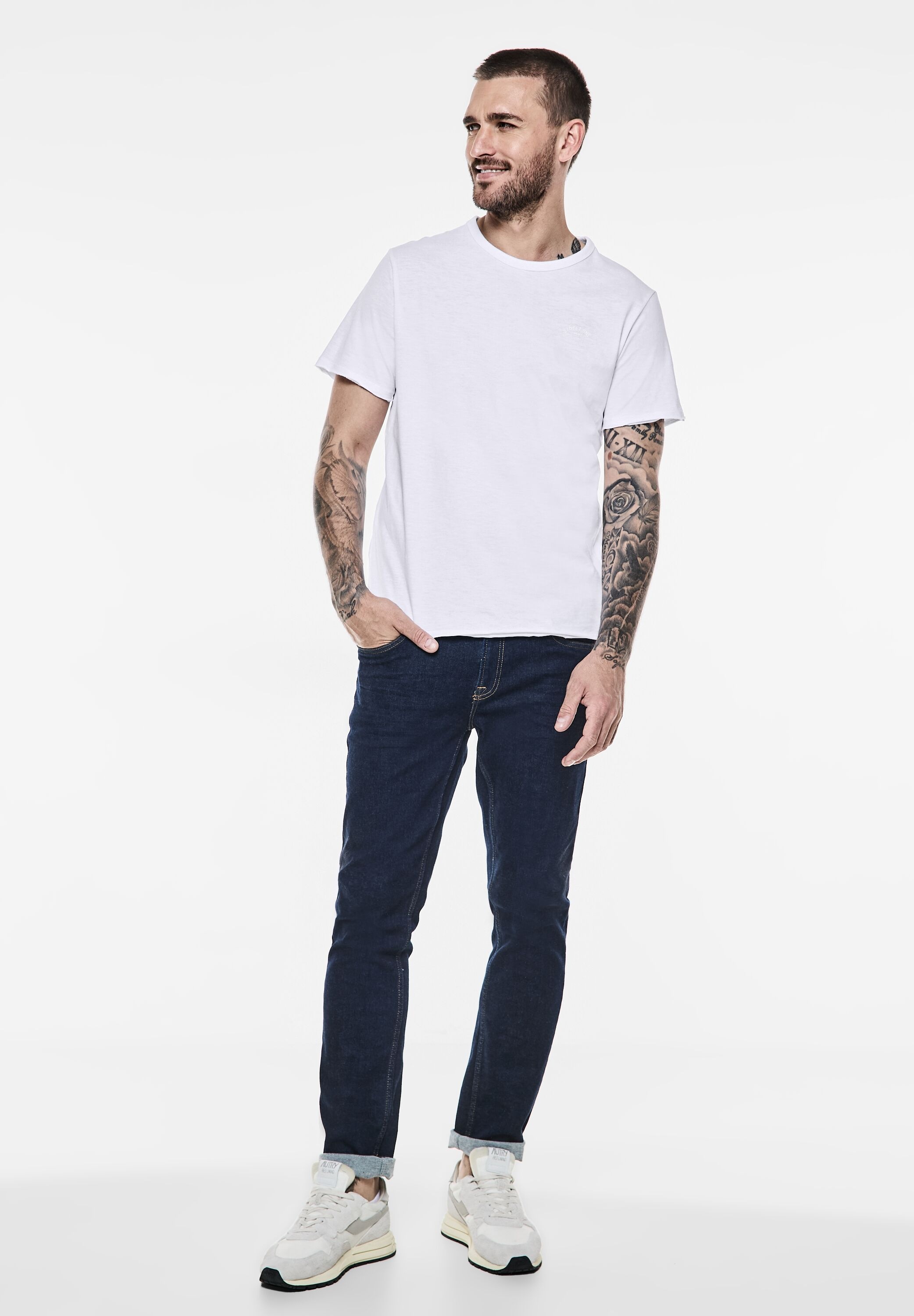 STREET ONE MEN T-Shirt, aus reiner Baumwolle