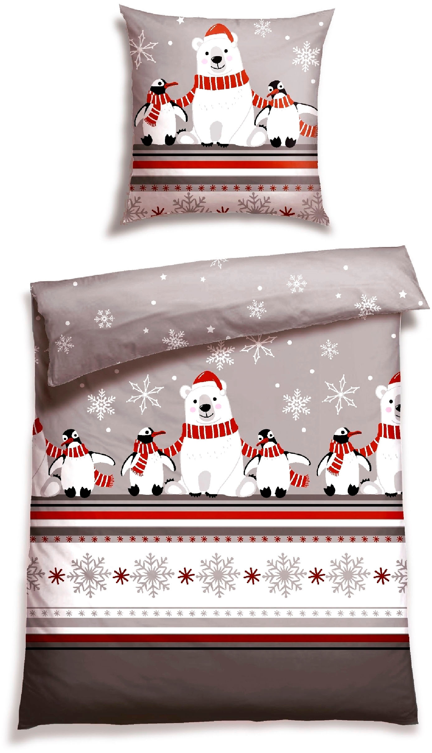 Schiesser Bettwäsche "Dida aus weicher Baumwolle mit coolem Winterprint" 2 günstig online kaufen