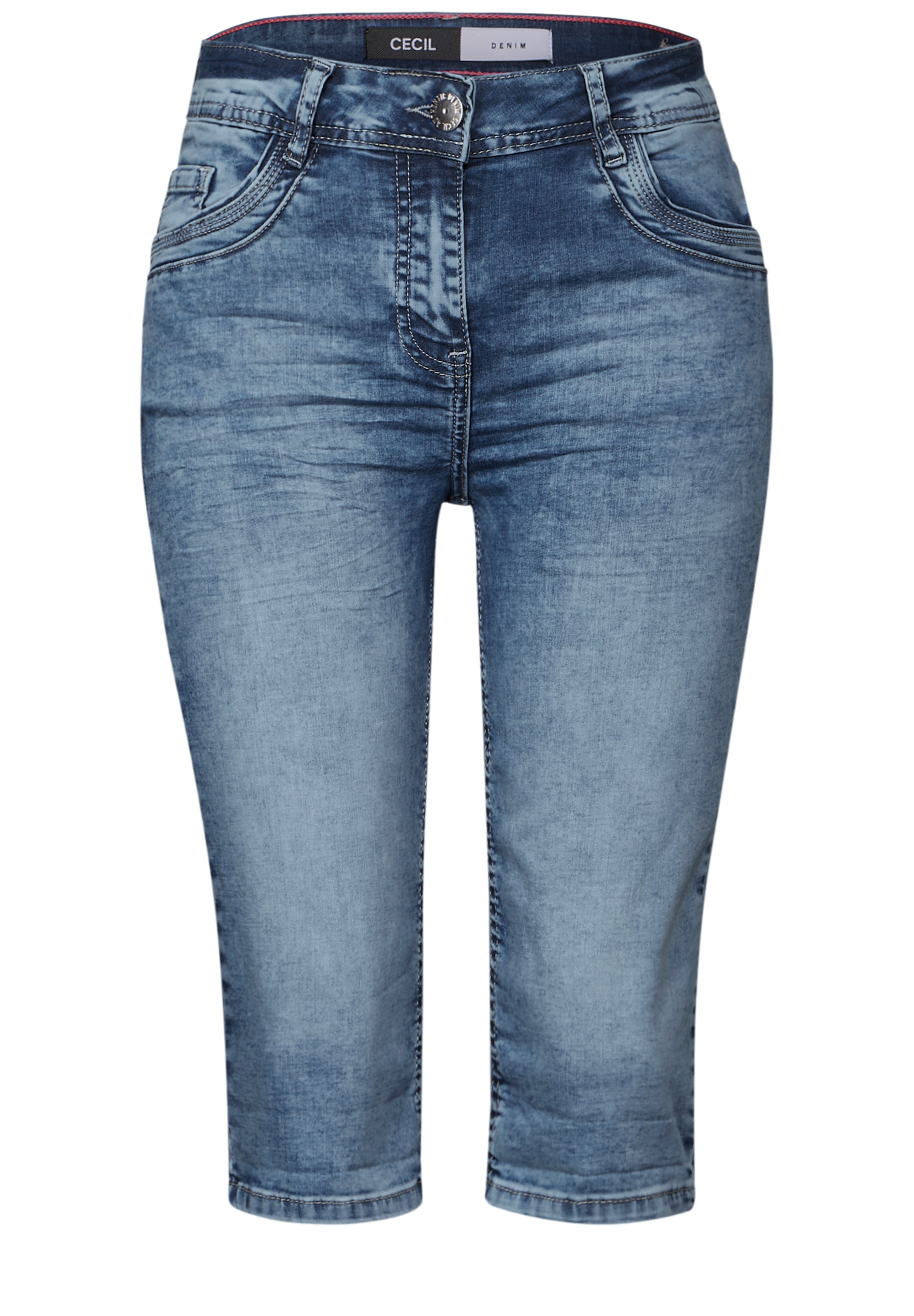 Cecil Slim-fit-Jeans, softer Materialmix